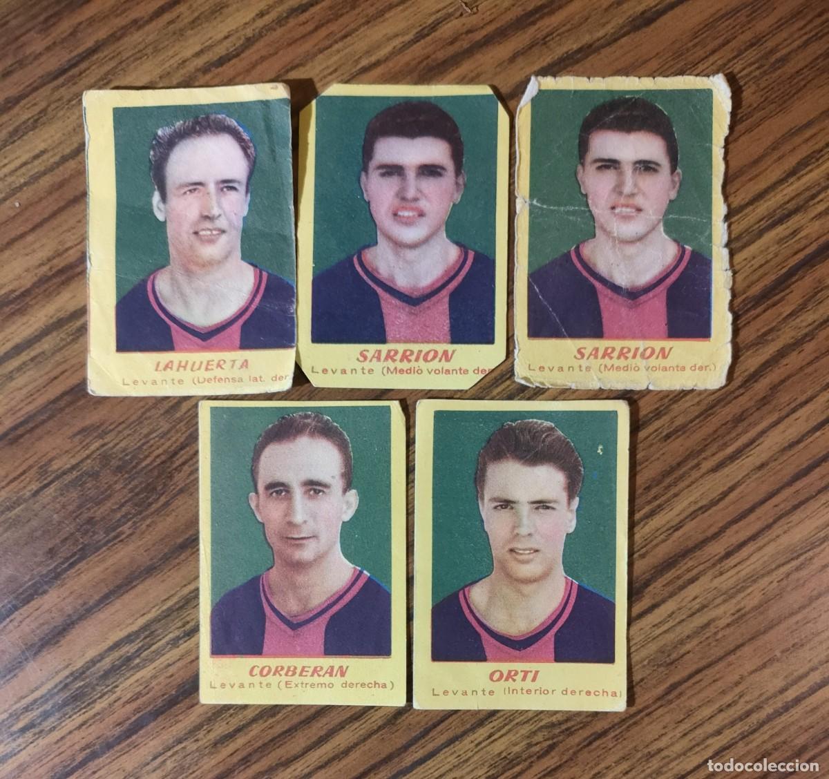 Fu&szlig;ball-Sticker: LOTE 5 CROMOS FUTBOL CAMPEONES 1951 - LEVANTE