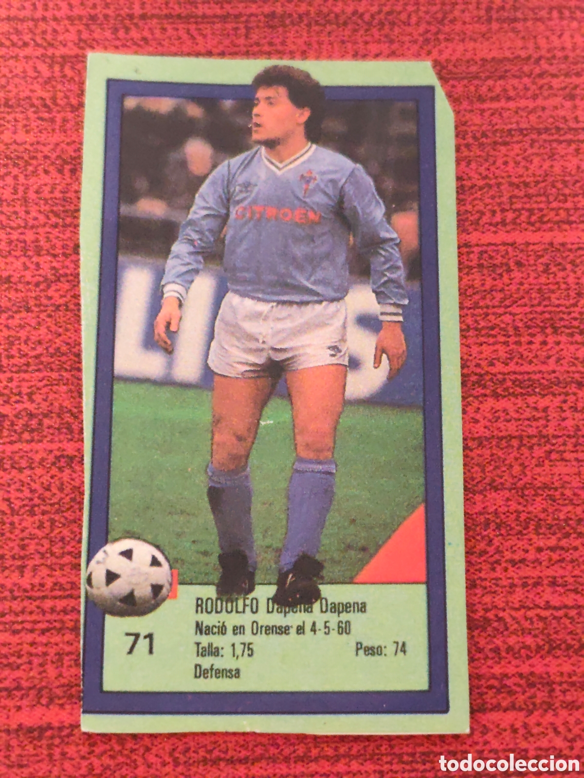 Fu&szlig;ball-Sticker: 71 RODOLFO CELTA VIGO ASES DE LA LIGA 1989 1990 DIARIO AS