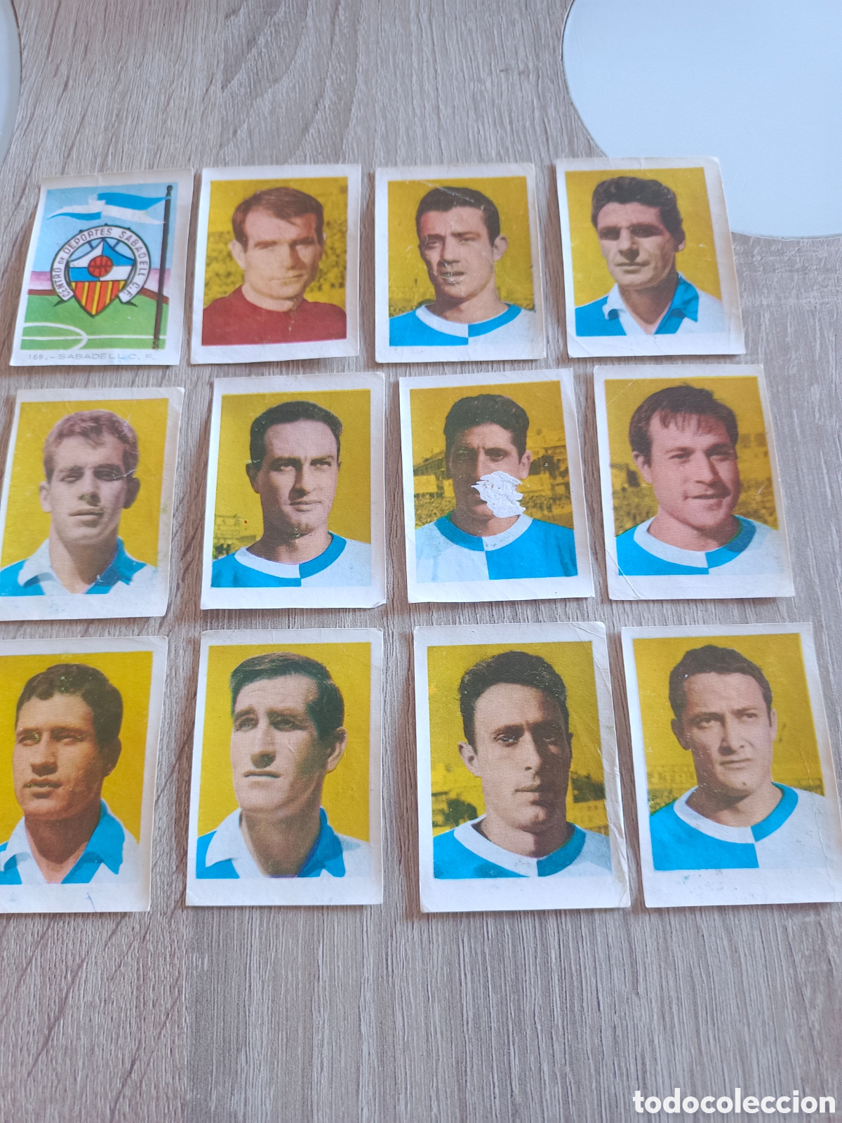 Cromos de f&uacute;tbol: RUIZ ROMERO 1966.12 CROMOS COMPLETO C.D.SABADELL.DESPEGADOS SIN APENAS FALTA .VER TRASERA