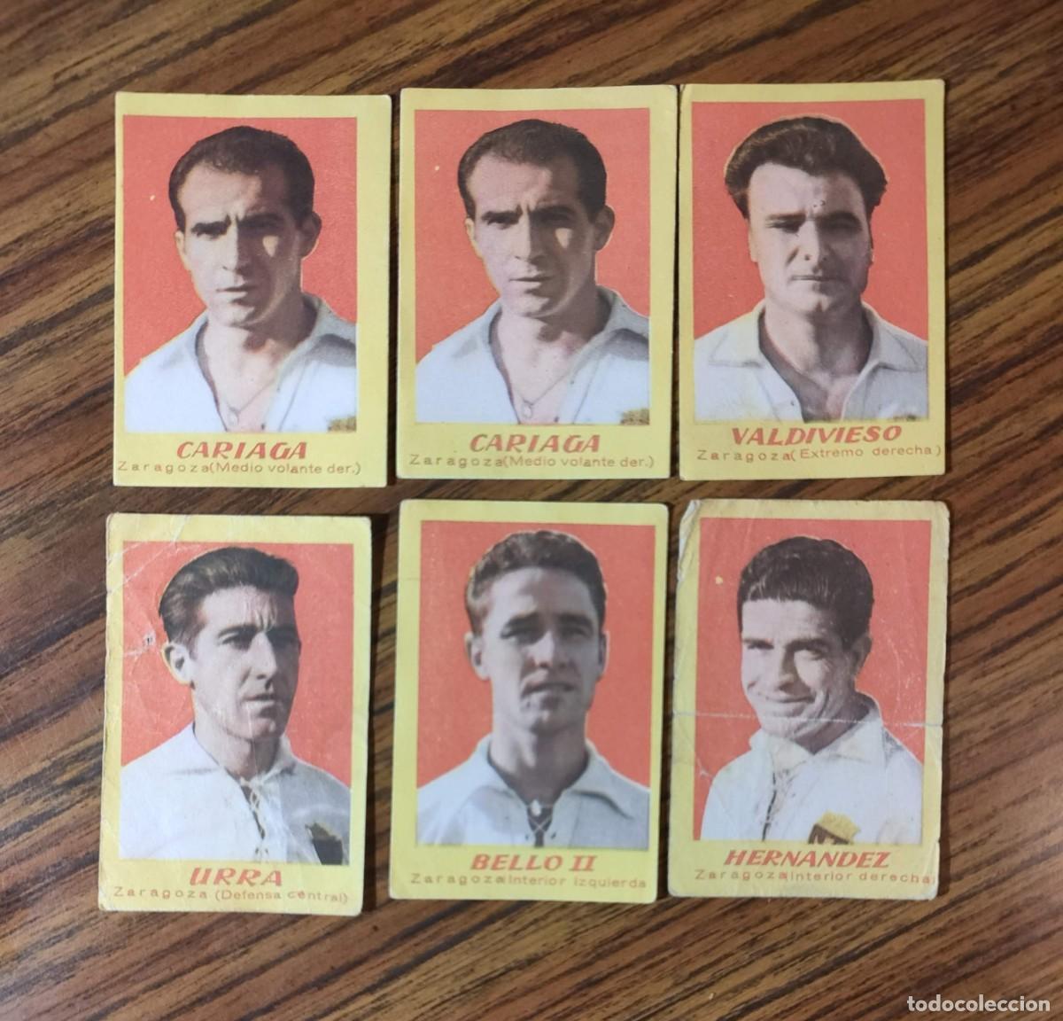 Fu&szlig;ball-Sticker: LOTE 6 CROMOS FUTBOL CAMPEONES 1951 - ZARAGOZA
