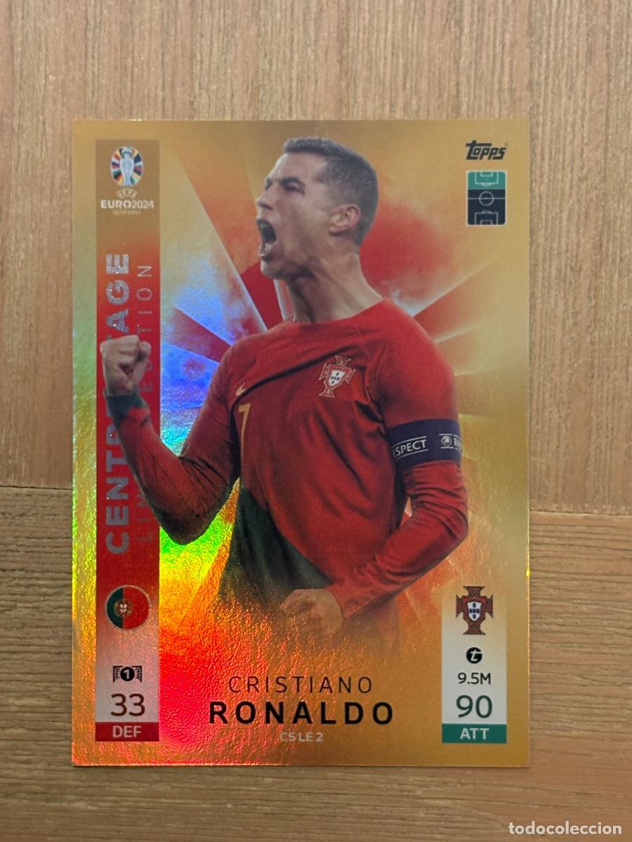 Figurine di Calcio: 28. CROMO TOPPS UEFA EURO 2024 MATCH ATTAX CENTRAL STAGE CRISTIANO RONALDO EDICION LIMITADA CSLE 2