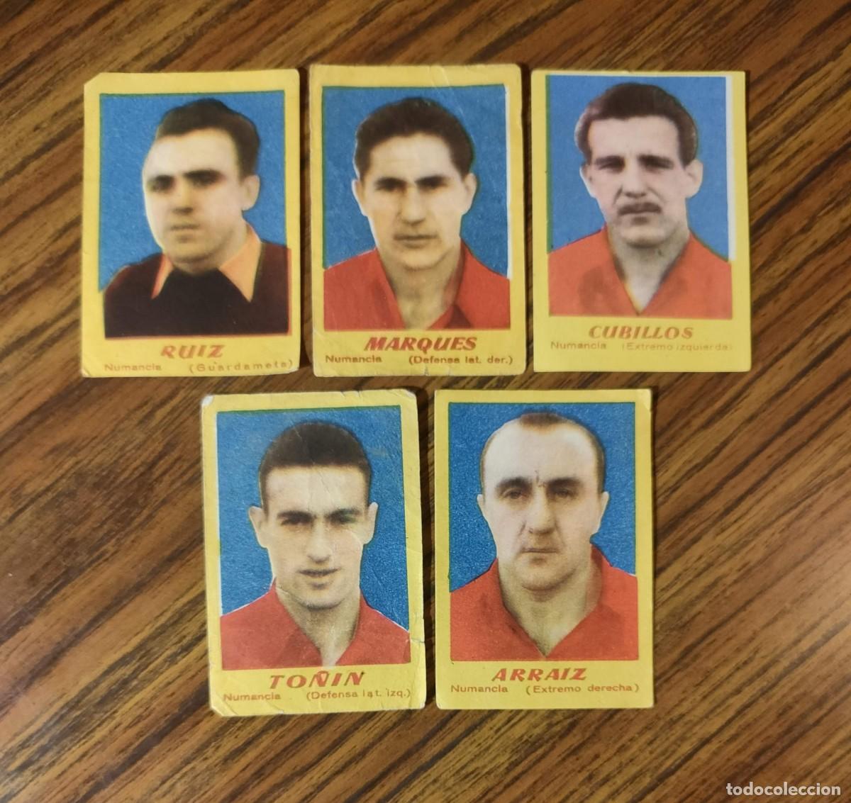 Fu&szlig;ball-Sticker: LOTE 5 CROMOS FUTBOL CAMPEONES 1951 - NUMANCIA