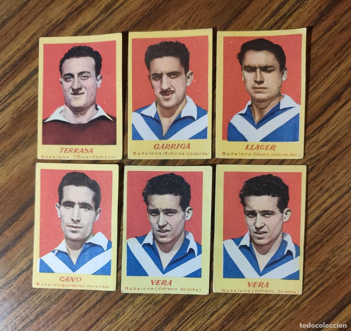 Fu&szlig;ball-Sticker: LOTE 6 CROMOS FUTBOL CAMPEONES 1951 - BADALONA