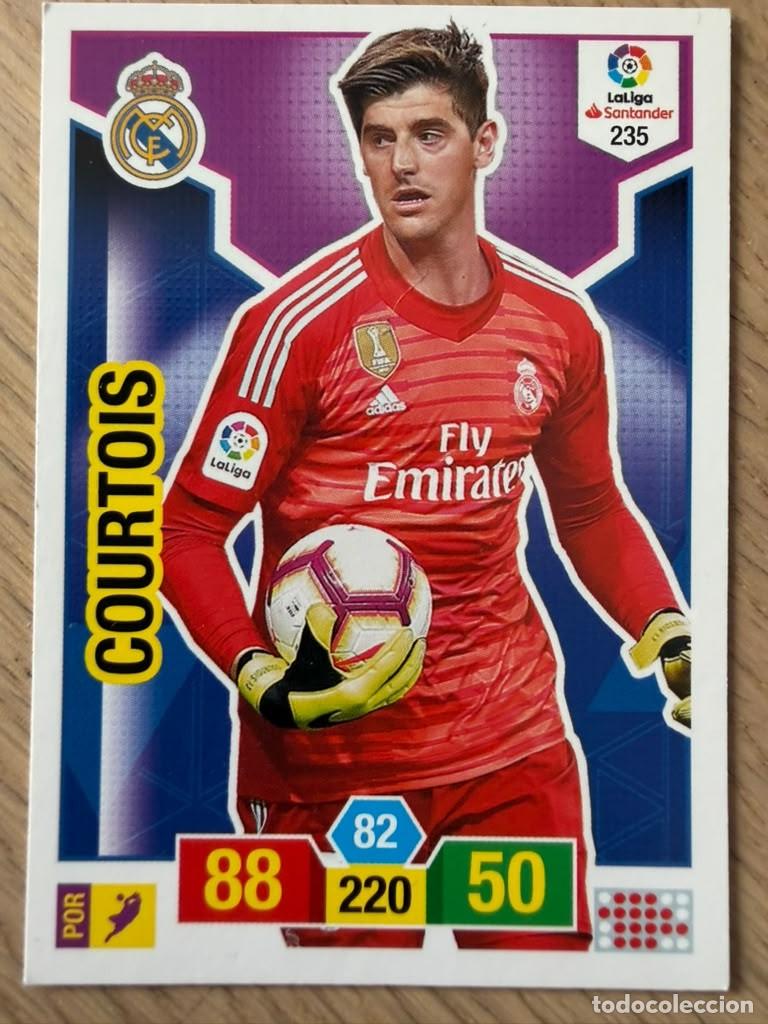 Cromos de f&uacute;tbol: 235 COURTOIS REAL MADRID 18 19 2018 2019 LIGA SANTANDER PANINI ADRENALYN XL CARD