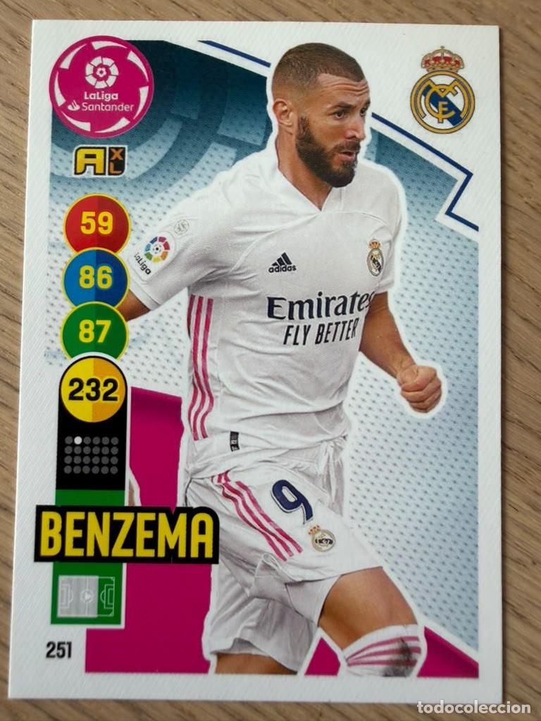 Cromos de f&uacute;tbol: 251 BENZEMA REAL MADRID 20 21 2020 2021 LIGA SANTANDER PANINI ADRENALYN XL CARD