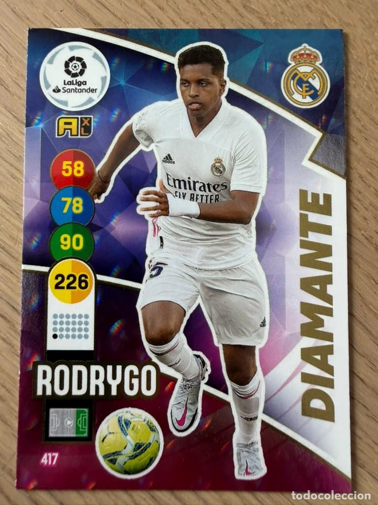 Football Stickers: 417 RODRYGO DIAMANTE REAL MADRID 20 21 2020 2021 LIGA SANTANDER PANINI ADRENALYN XL CARD