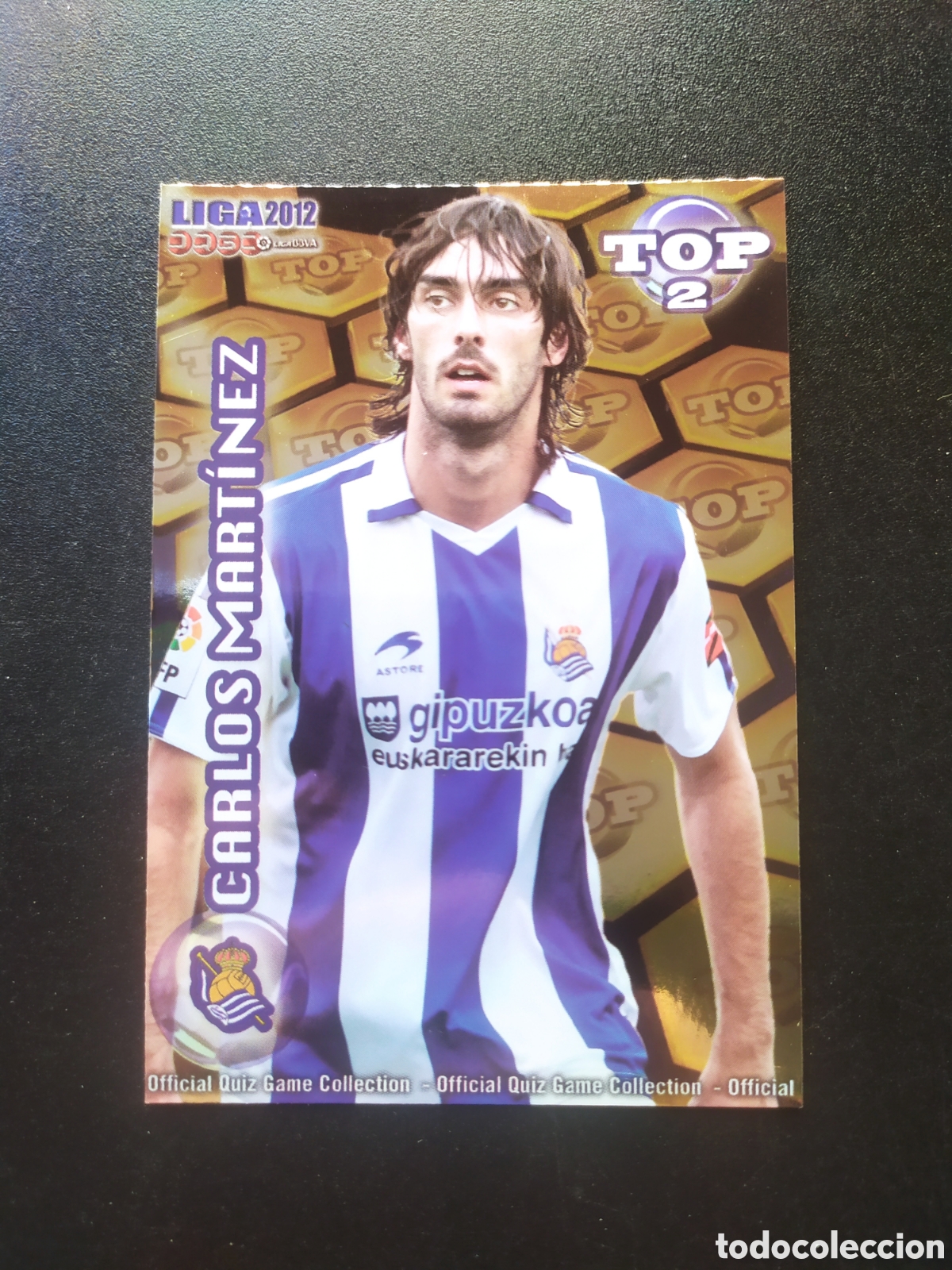 Figurine di Calcio: Mundicromo fichas Liga 2011 2012 11 12 Carlos Mart&iacute;nez top brillo dorado n&deg; 553 Real Sociedad