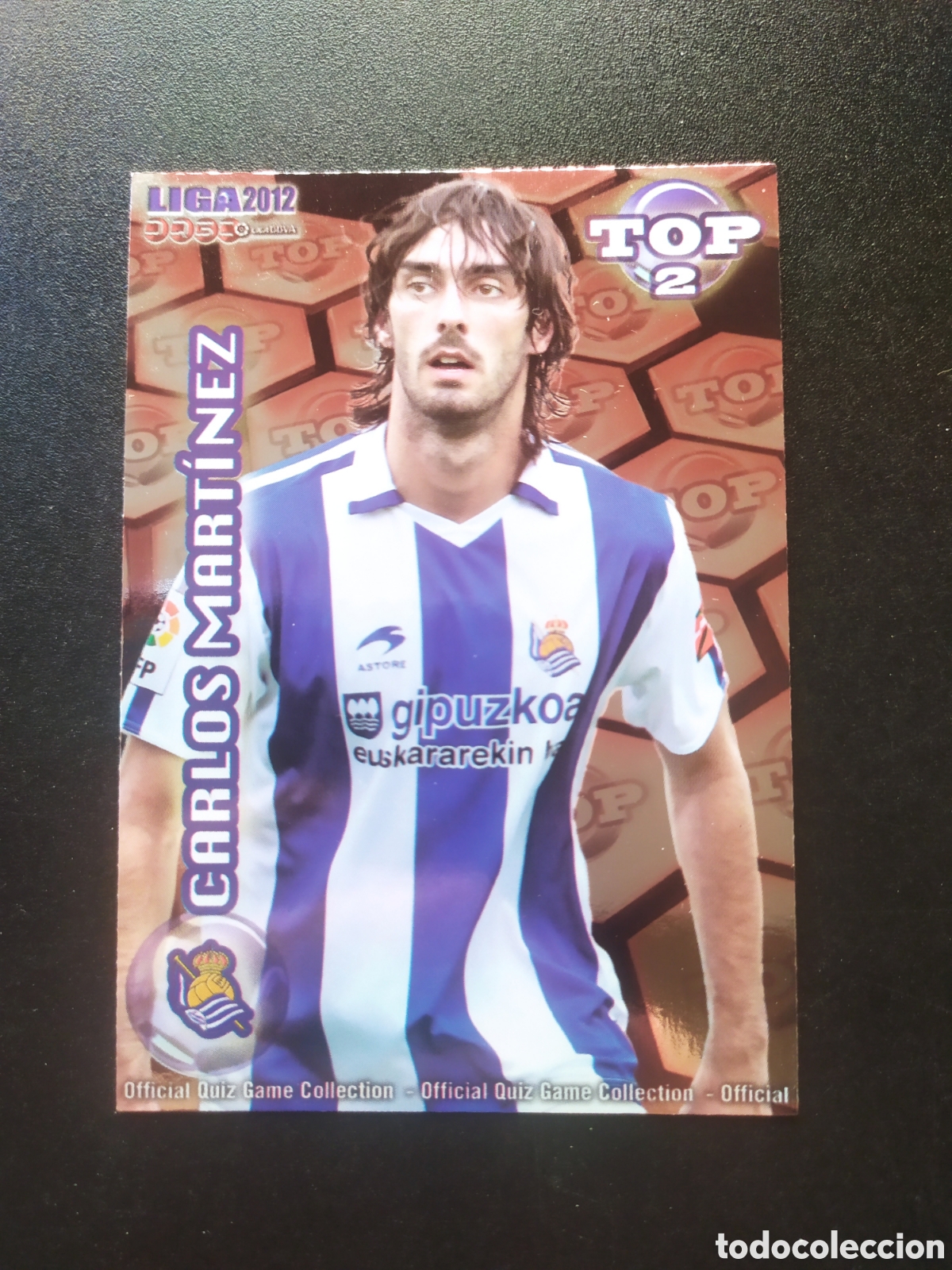 Cartes &agrave; collectionner de Football: Mundicromo fichas Liga 2011 2012 11 12 Carlos Mart&iacute;nez top brillo rojo n&deg; 553 Real Sociedad