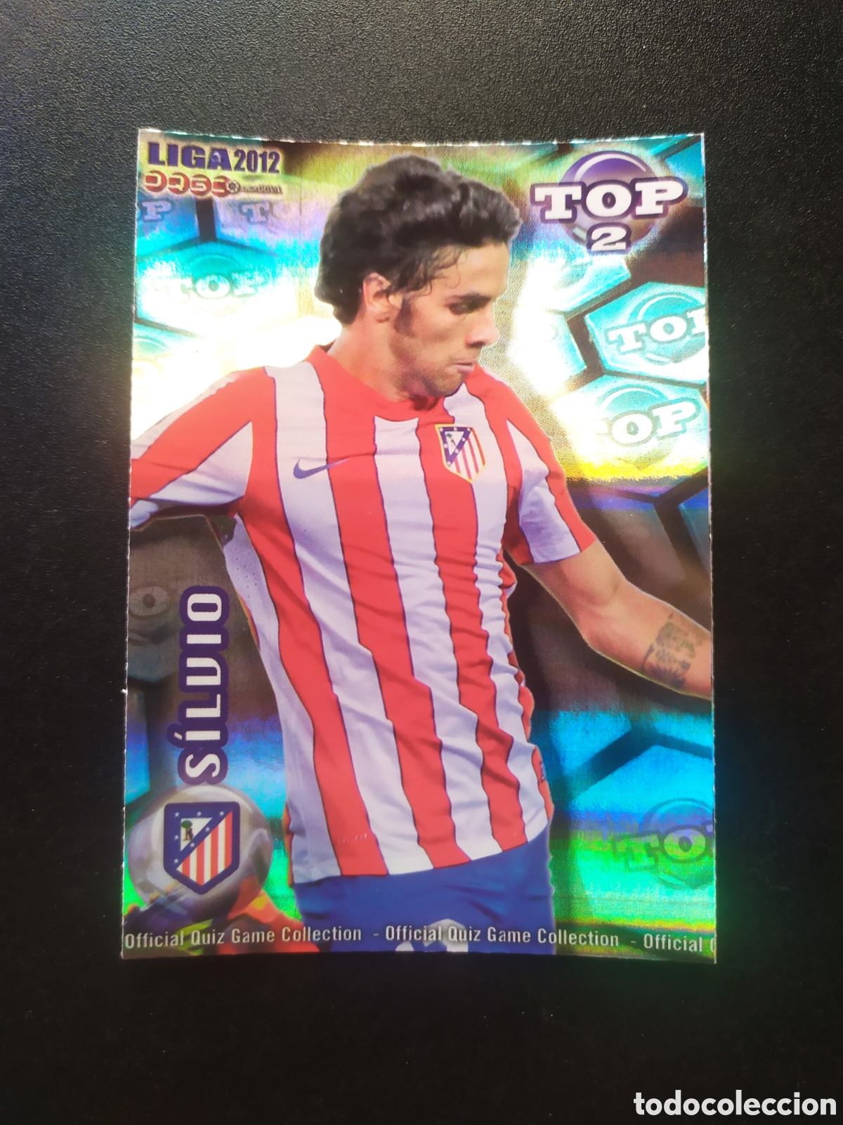 Cartes &agrave; collectionner de Football: Mundicromo fichas Liga 2011 2012 11 12 Silvio top brillo rayas n&deg; 554 Atl&eacute;tico Madrid