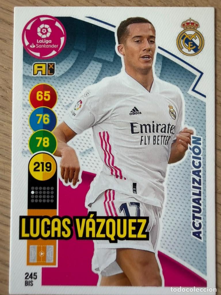 Cartes &agrave; collectionner de Football: 245 BIS LUCAS VAZQUEZ ACTUALIZACION REAL MADRID 20 21 2020 2021 LIGA SANTANDER PANINI ADRENALYN XL