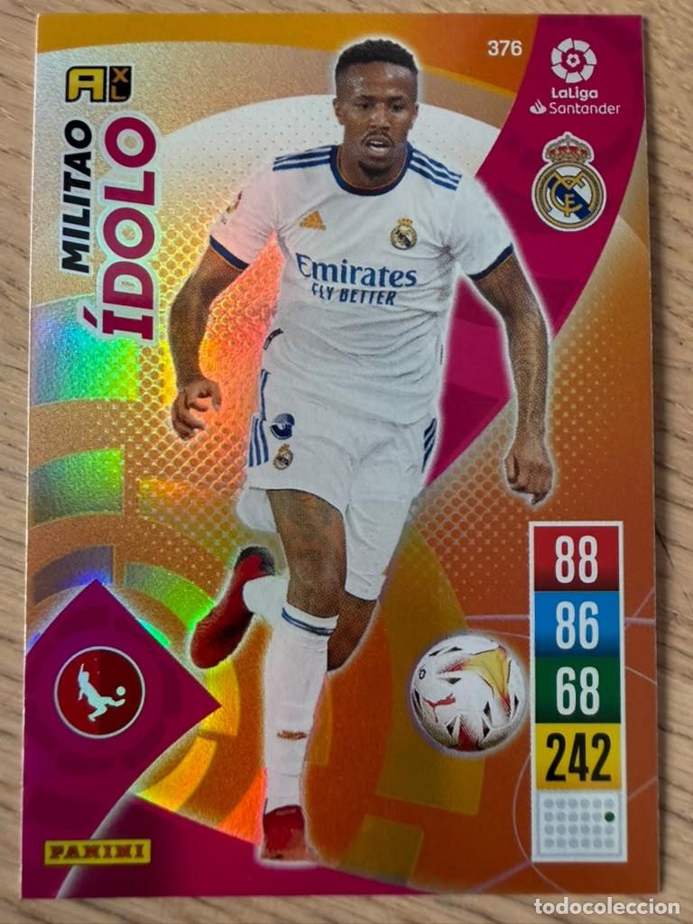 Football Stickers: 376 MILITAO IDOLO REAL MADRID 21 22 2021 2022 LIGA SANTANDER PANINI ADRENALYN XL CARD