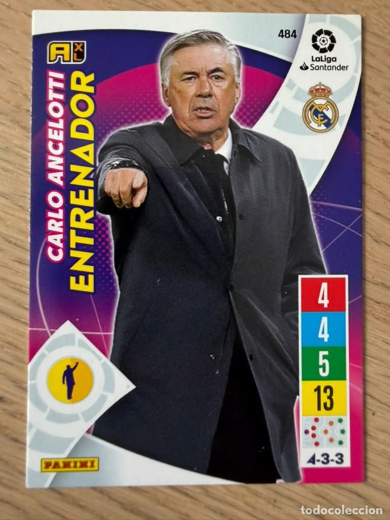 Football Stickers: 484 ANCELOTTI ENTRENADOR REAL MADRID 21 22 2021 2022 LIGA SANTANDER PANINI ADRENALYN XL CARD