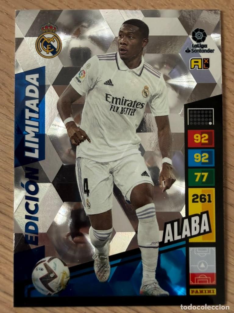Football Stickers: ALABA EDICION LIMITADA REAL MADRID 22 23 2022 2023 LIGA SANTANDER PANINI ADRENALYN XL CARD