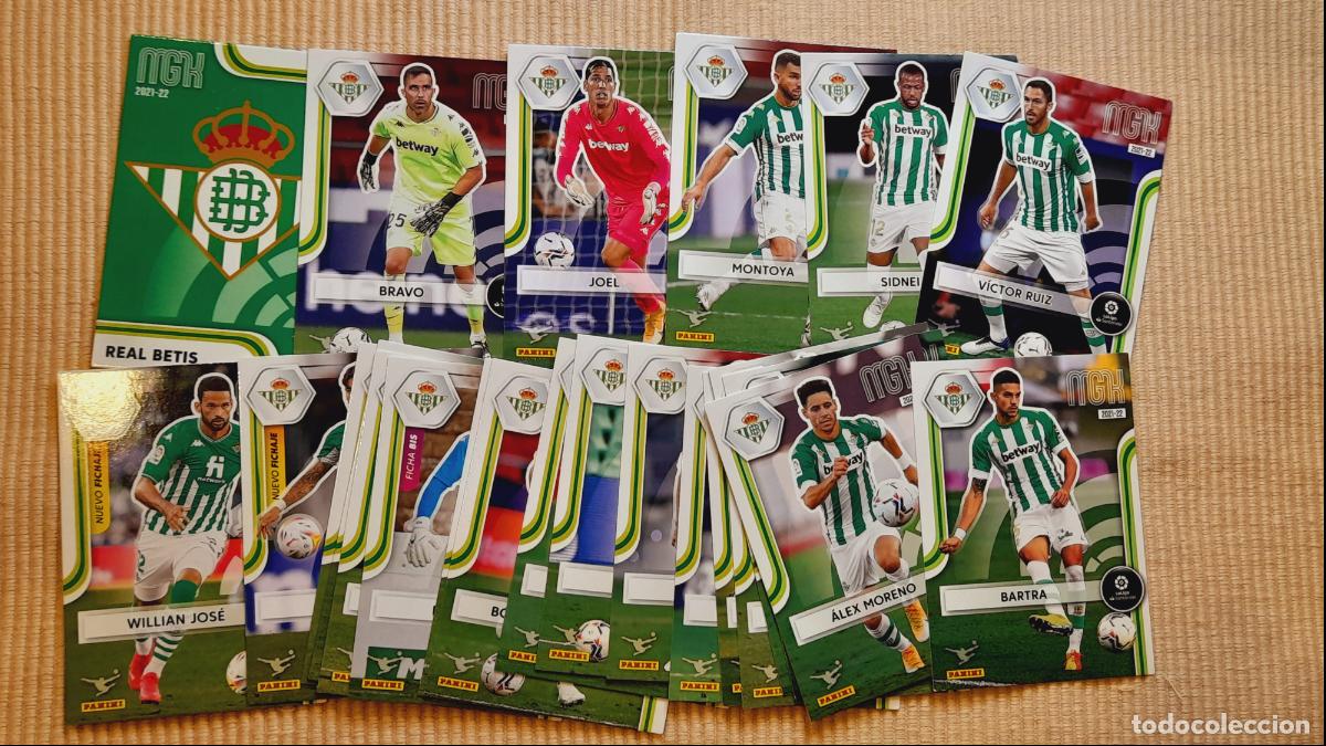 Football Stickers: LOTE 24 CARDS REAL BETIS (EQUIPO COMPLETO) LIGA 21-22 2021 2022 MGK MEGACRACKS
