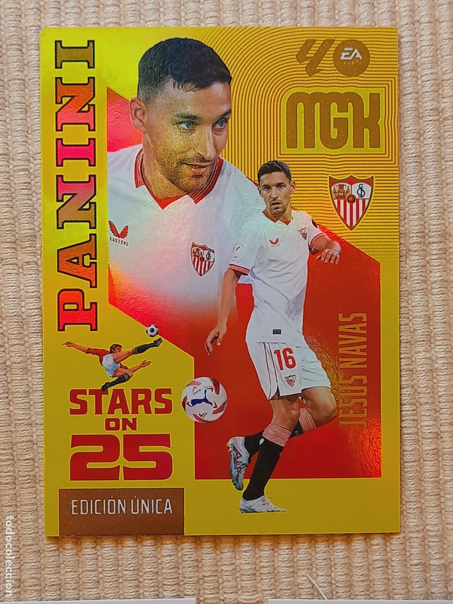 Cartes &agrave; collectionner de Football: CARD 437 JESUS NAVAS (STARS ON 25) SEVILLA FC LIGA 26-27 2026 2027 MEGACRACKS. MGK
