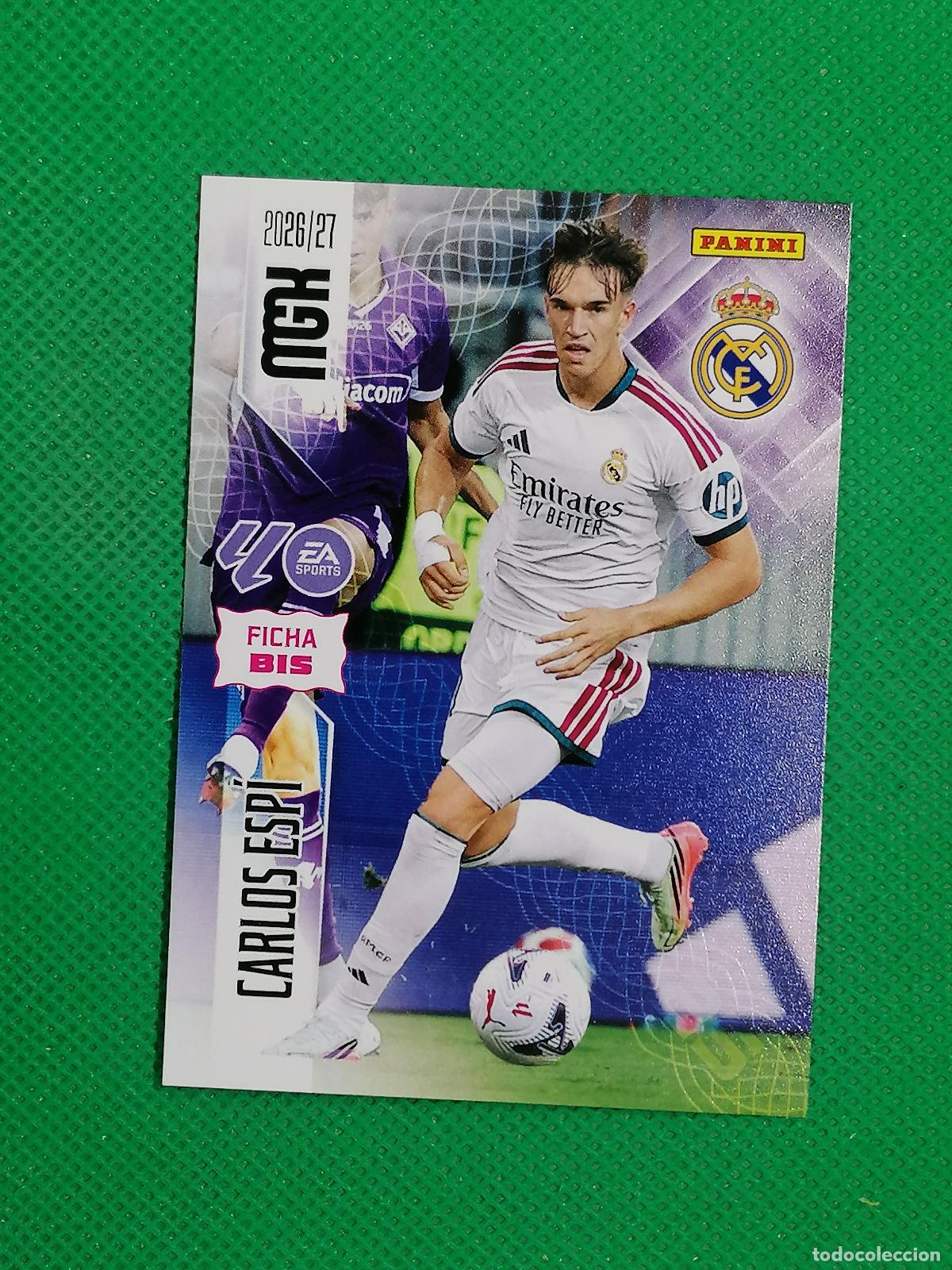 Cartes &agrave; collectionner de Football: 233 BIS 233BIS CARLOS ESPI REAL MADRID 2&ordf; EDICION ⚽ MEGACRACKS LIGA 2026 2027 26 27 ⚽