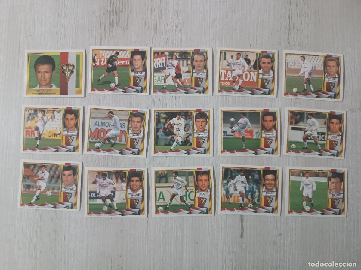 Figurine di Calcio: LOTE 15 CROMOS S.D. ALBACETE SIN PEGAR LIGA ESTE 95 96