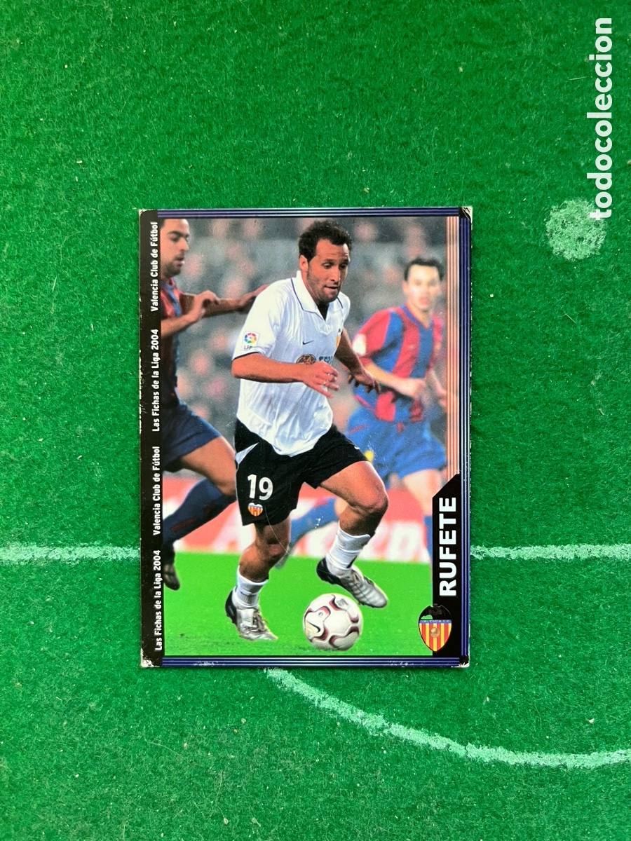 Cromos de Futebol: 127 RUFETE VALENCIA LAS FICHAS DE LA LIGA 2003 2004 MUNDICROMO