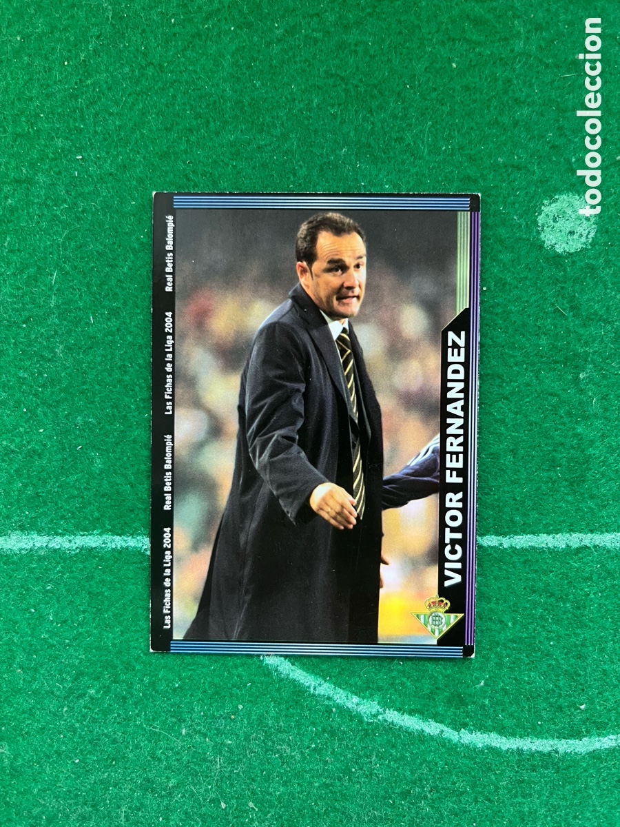 Figurine di Calcio: 192 V&Iacute;CTOR FERN&Aacute;NDEZ REAL BETIS LAS FICHAS DE LA LIGA 2003 2004 MUNDICROMO ENTRENADOR