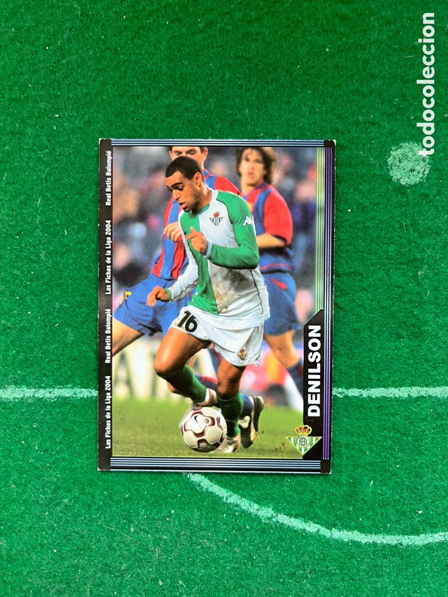 Cromos de f&uacute;tbol: 208 DENILSON REAL BETIS LAS FICHAS DE LA LIGA 2003 2004 MUNDICROMO