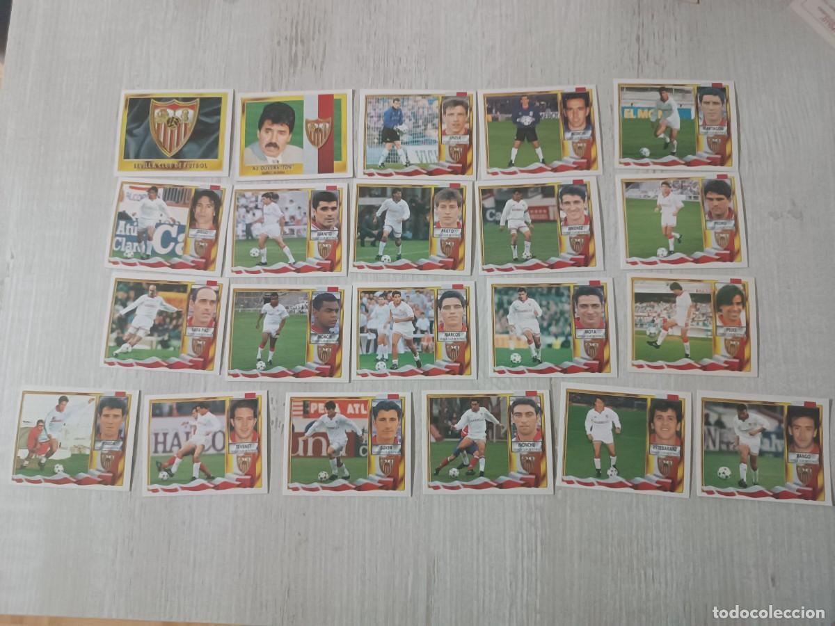 Cromos de Futebol: LOTE 21 CROMOS SEVILLA C.F SIN PEGAR LIGA ESTE 95 96