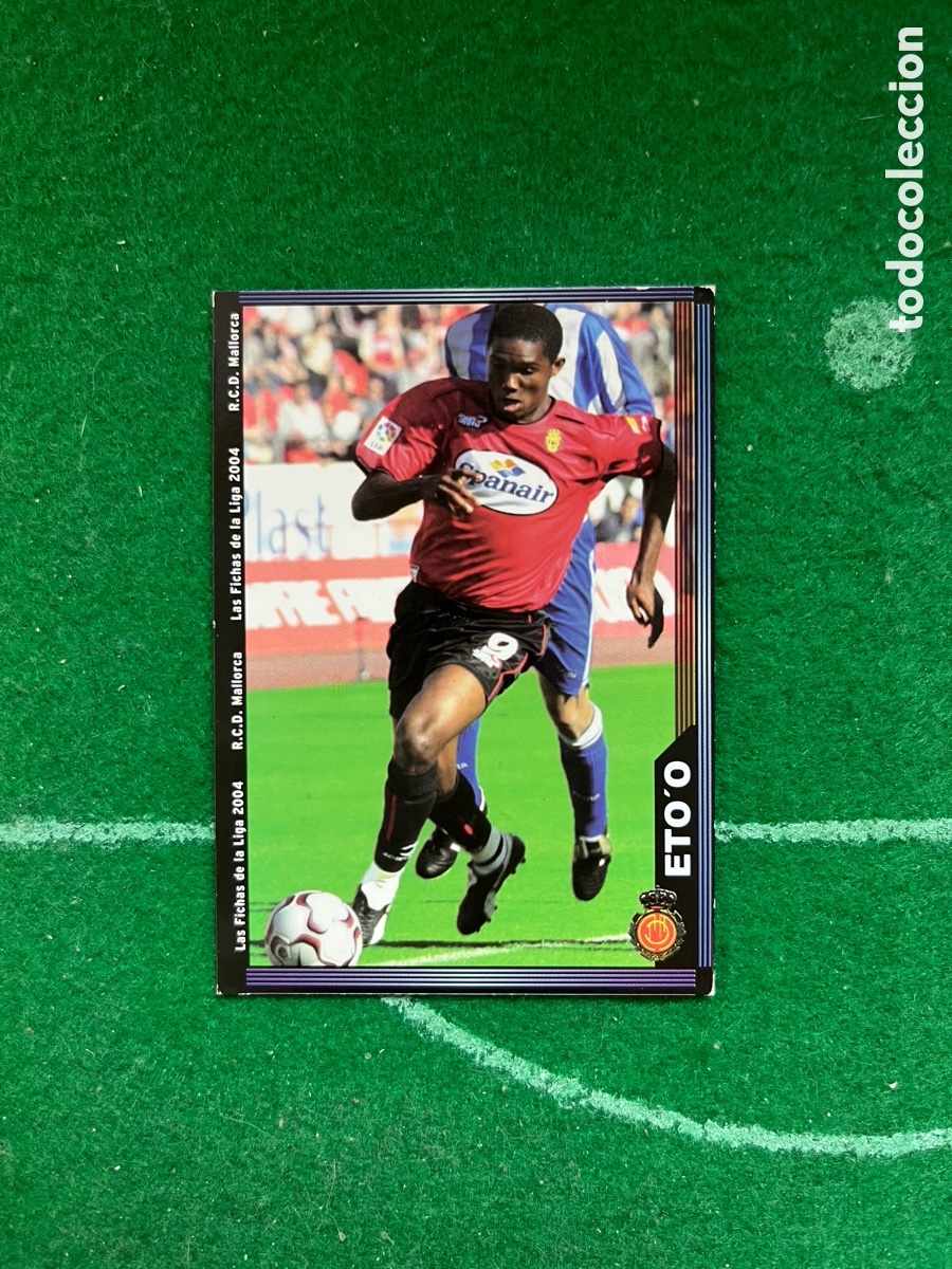 Cromos de Futebol: 239 ETO&rsquo;O MALLORCA LAS FICHAS DE LA LIGA 2003 2004 MUNDICROMO