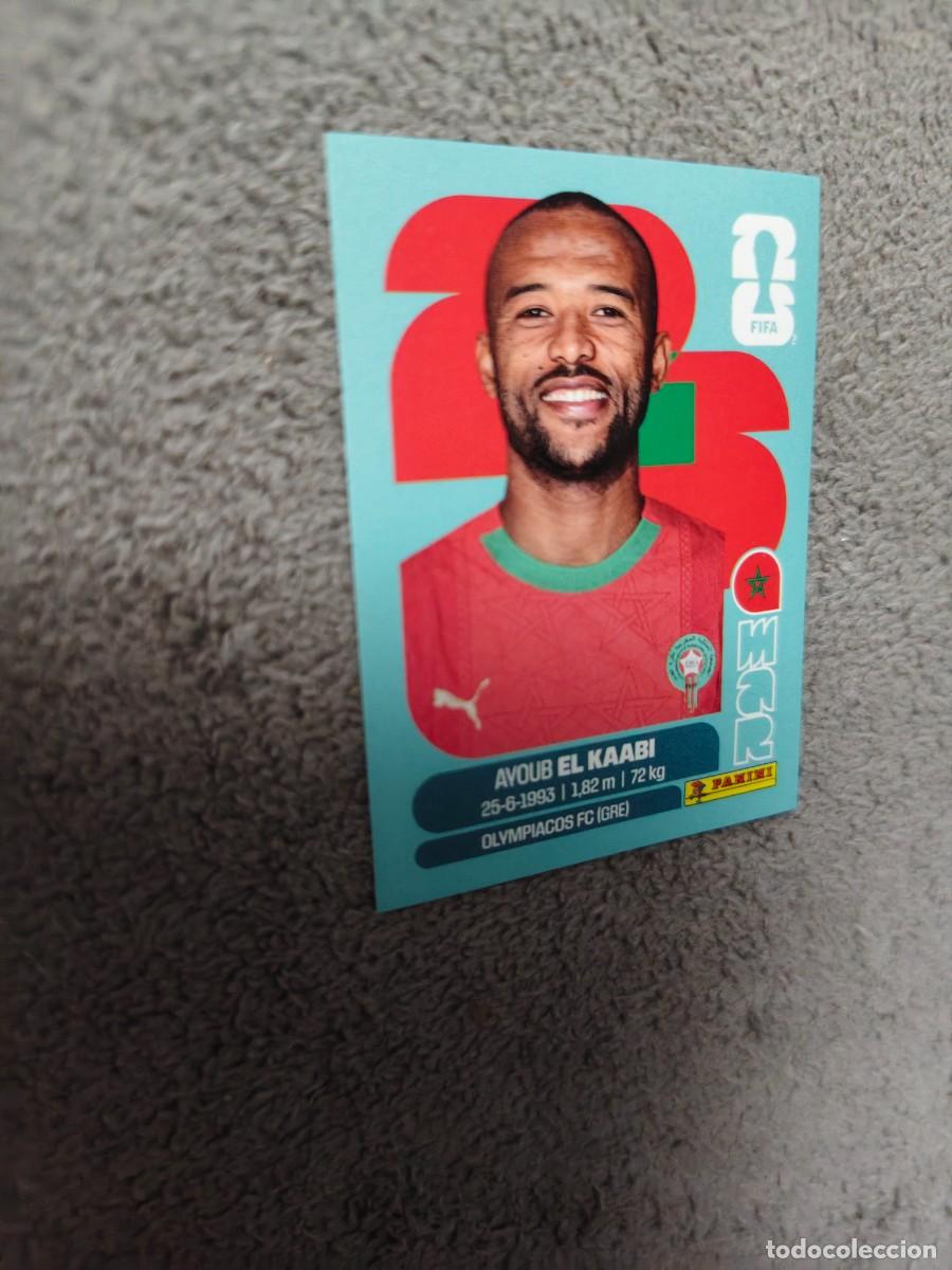 Cartes &agrave; collectionner de Football: MAR MAR20 MUNDIAL 2026 PANINI AYOUB EL KAABI MARRUECOS 26 WORLD CUP STICKER PANINI FIFA AAZ