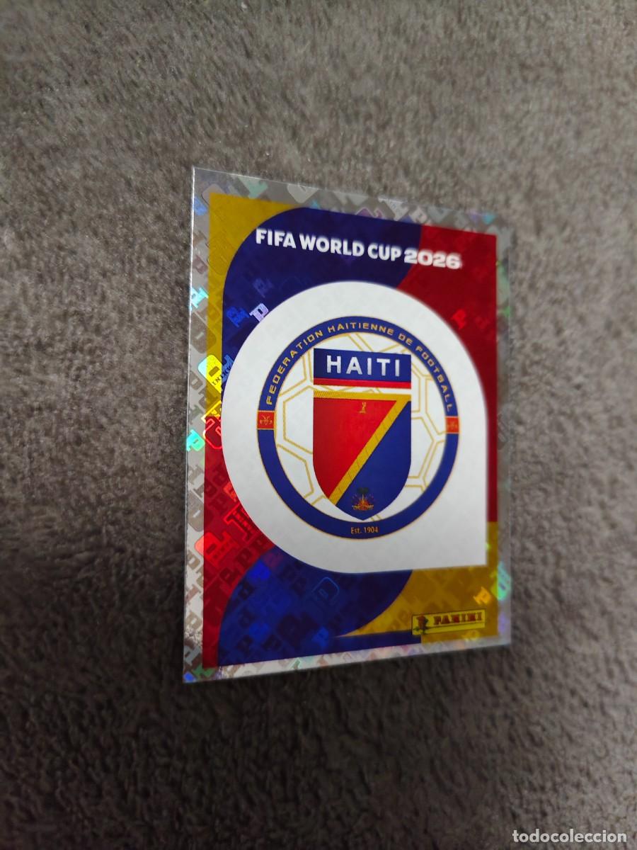 Cartes &agrave; collectionner de Football: HAI 1 HAI1 MUNDIAL 2026 PANINI LOGO ESCUDO HAITI 26 WORLD CUP STICKER PANINI FIFA AAZ
