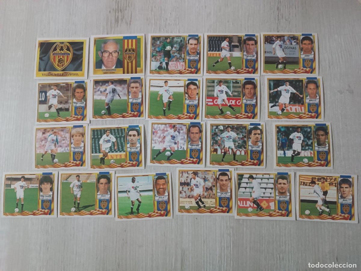 Cromos de Futebol: LOTE 21 CROMOS VALENCIA C.F SIN PEGAR LIGA ESTE 95 96