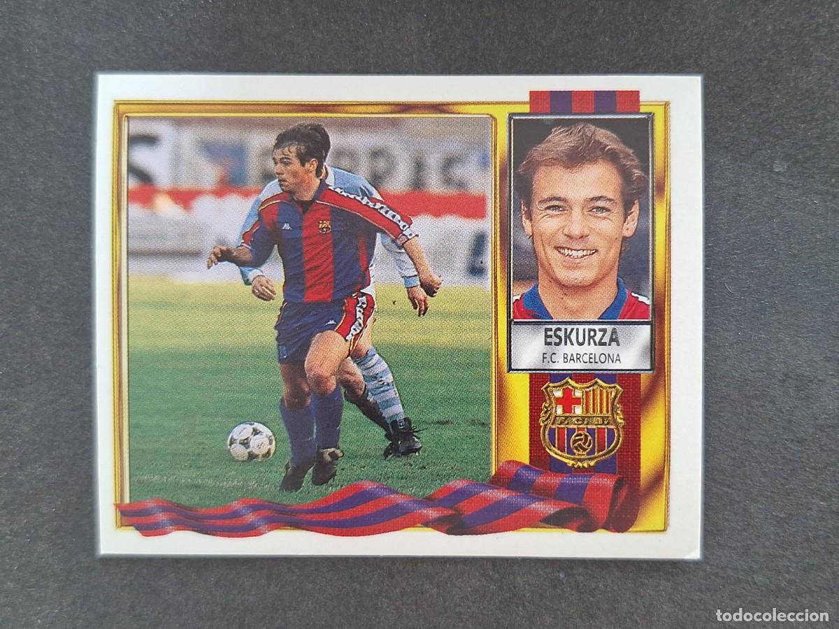 Fu&szlig;ball-Sticker: L3 ESKURZA F. C. BARCELONA LIGA ESTE 1995 1996 95 96 NUNCA PEGADO SIN PEGAR