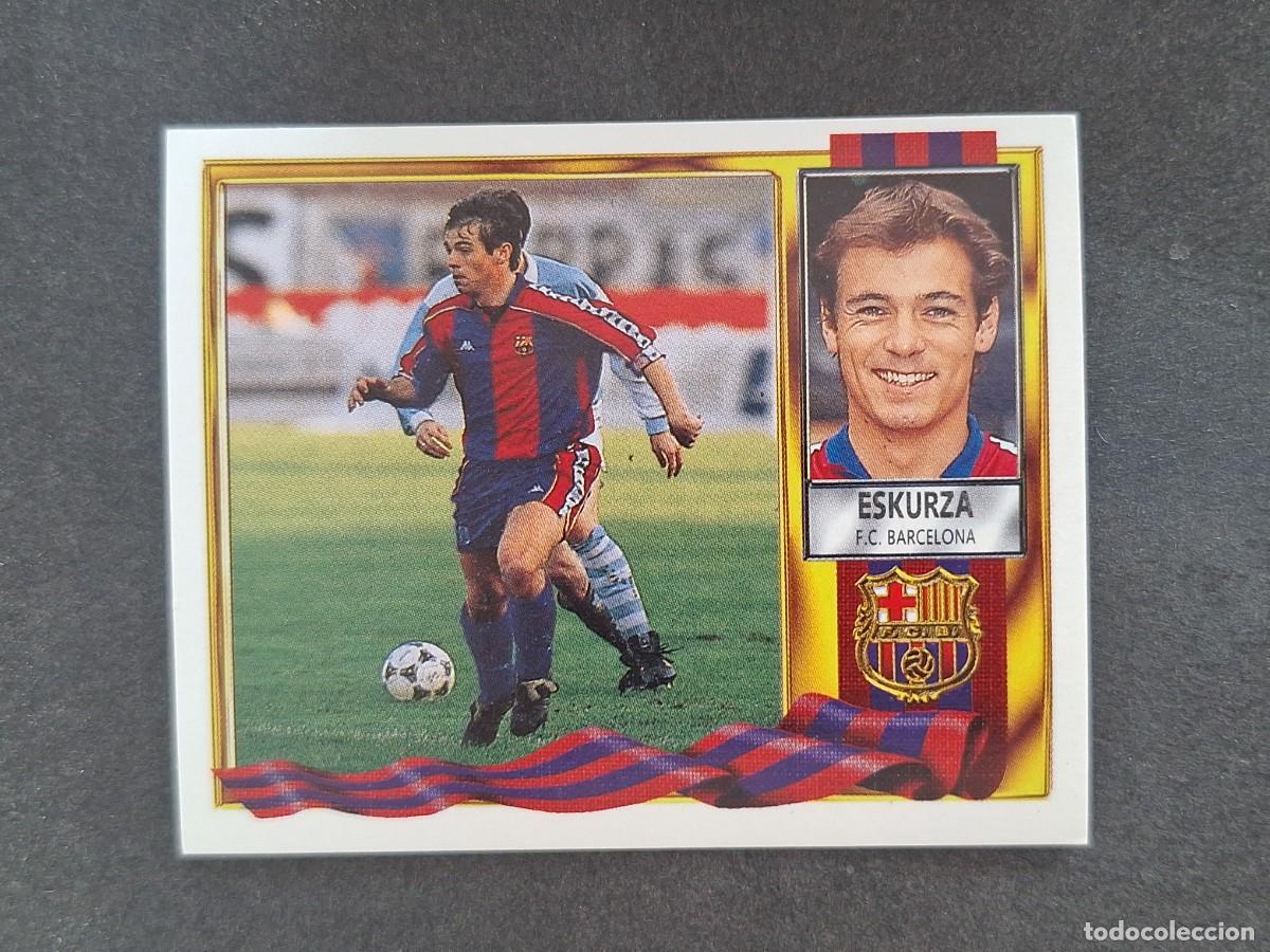 Fu&szlig;ball-Sticker: L3 ESKURZA F. C. BARCELONA LIGA ESTE 1995 1996 95 96 NUNCA PEGADO SIN PEGAR