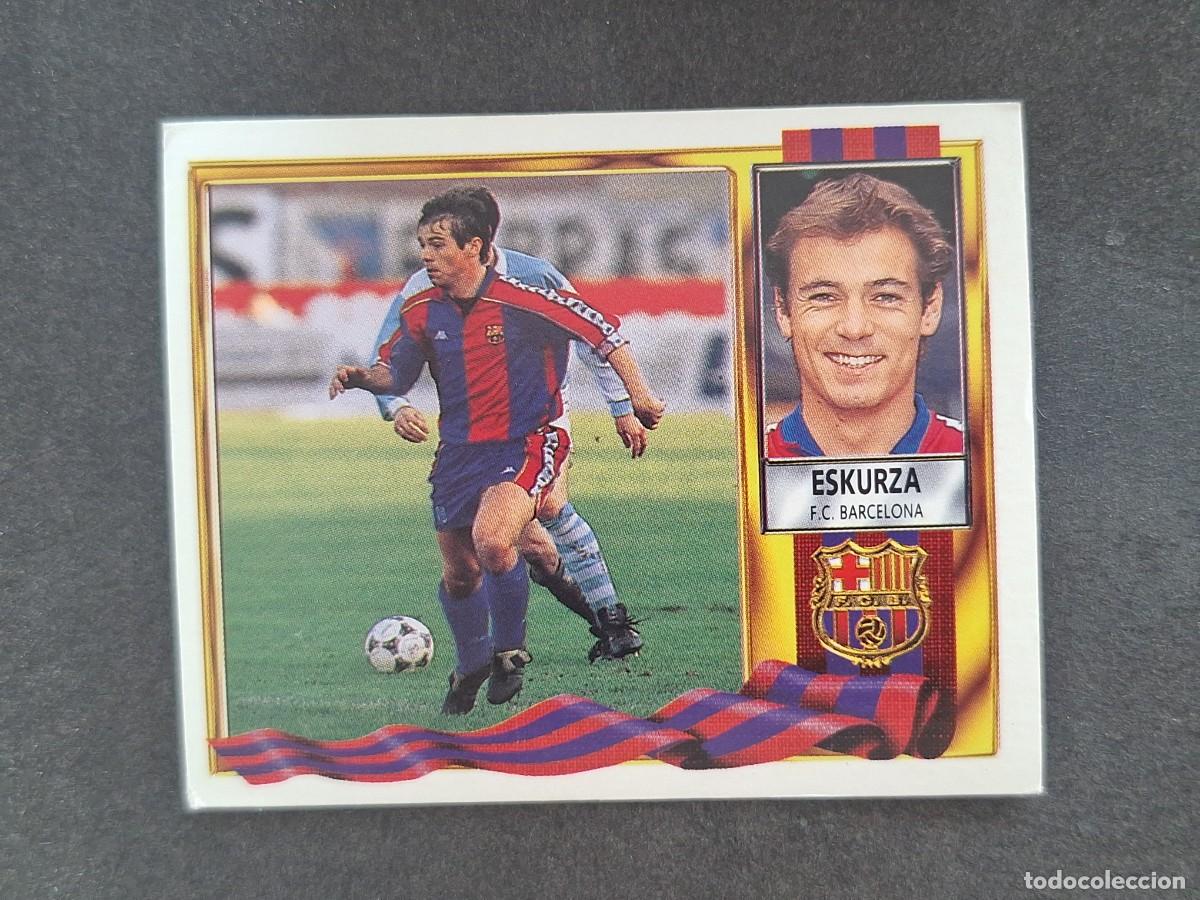 Fu&szlig;ball-Sticker: L3 ESKURZA F. C. BARCELONA LIGA ESTE 1995 1996 95 96 NUNCA PEGADO SIN PEGAR