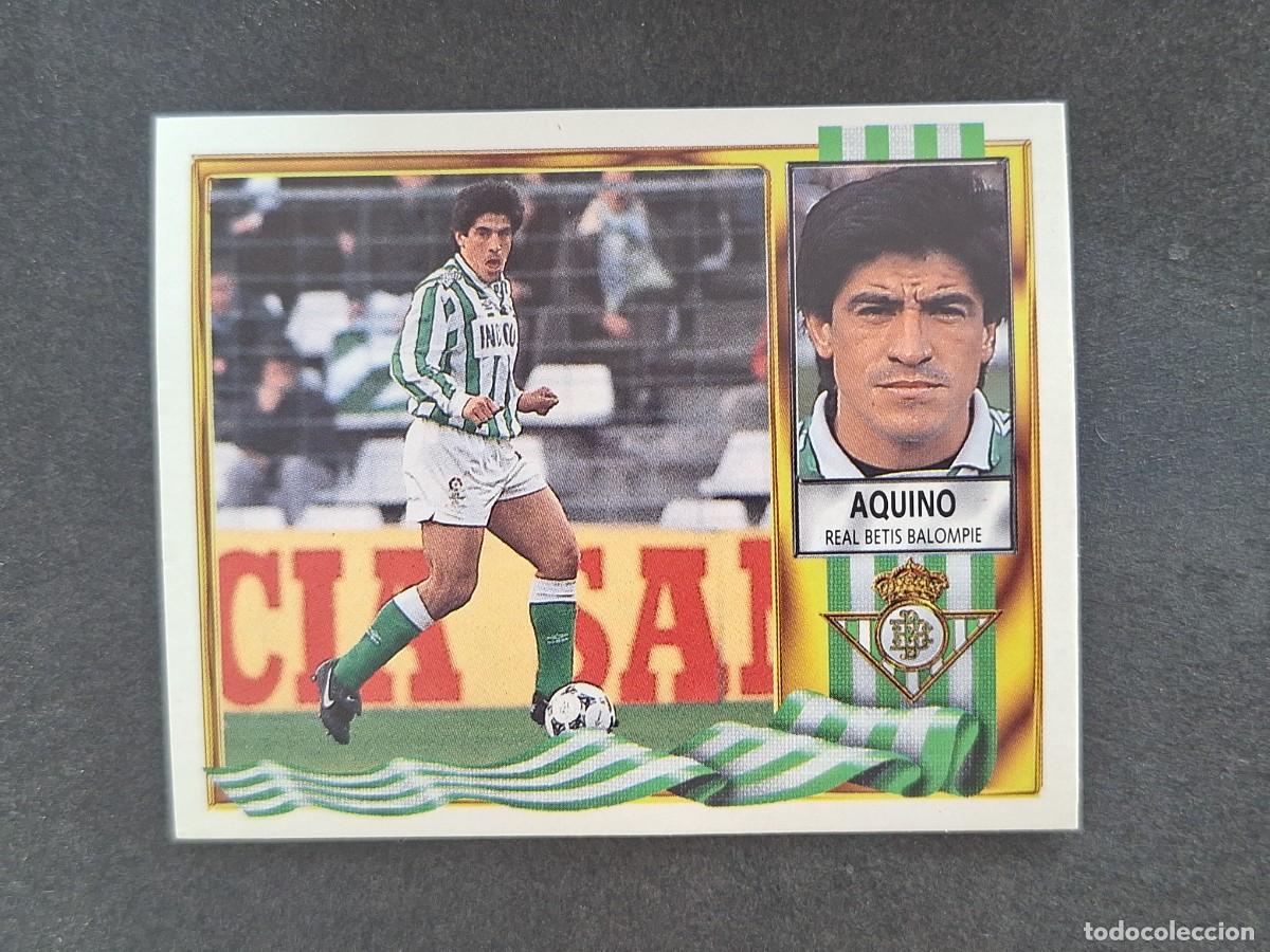 Fu&szlig;ball-Sticker: L3 AQUINO REAL BETIS BALOMPIE LIGA ESTE 1995 1996 95 96 NUNCA PEGADO SIN PEGAR