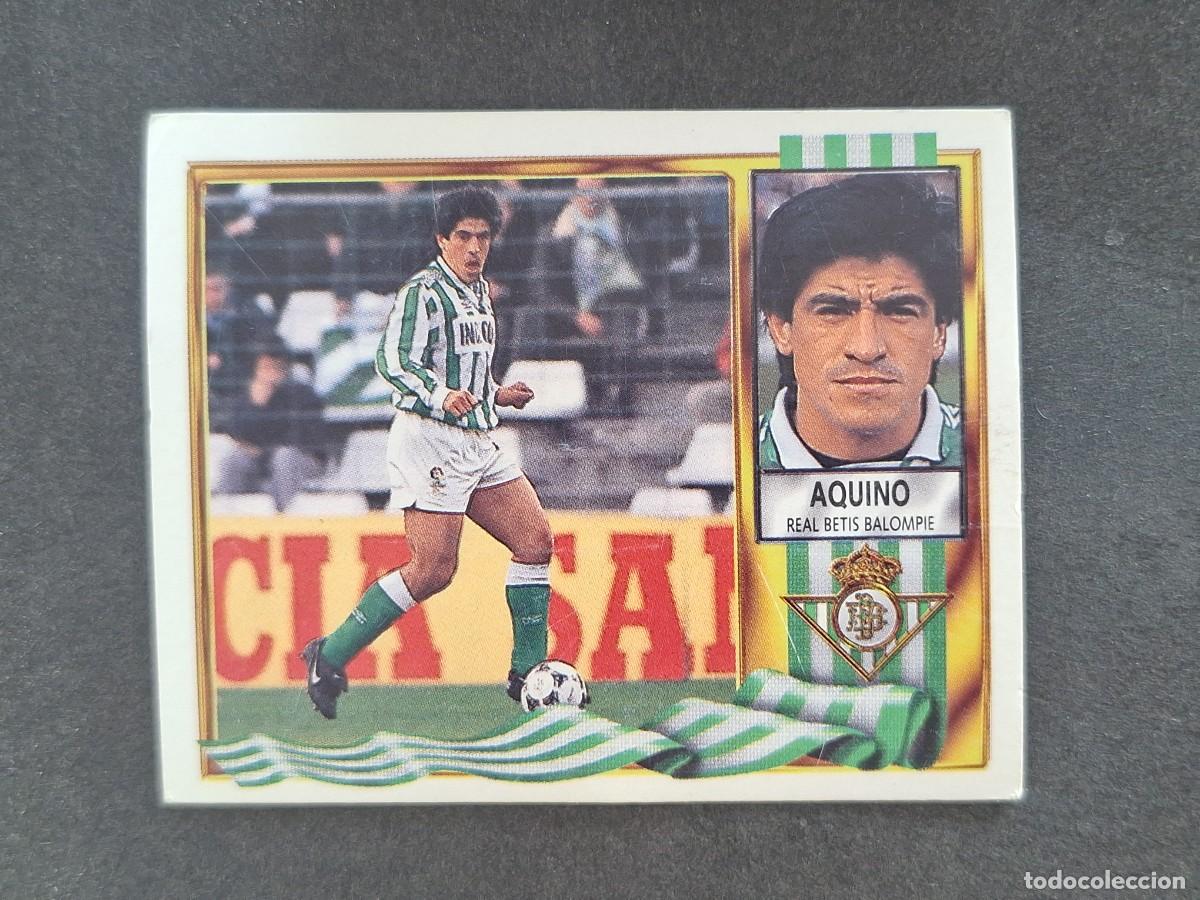 Fu&szlig;ball-Sticker: L3 AQUINO REAL BETIS BALOMPIE LIGA ESTE 1995 1996 95 96 NUNCA PEGADO SIN PEGAR