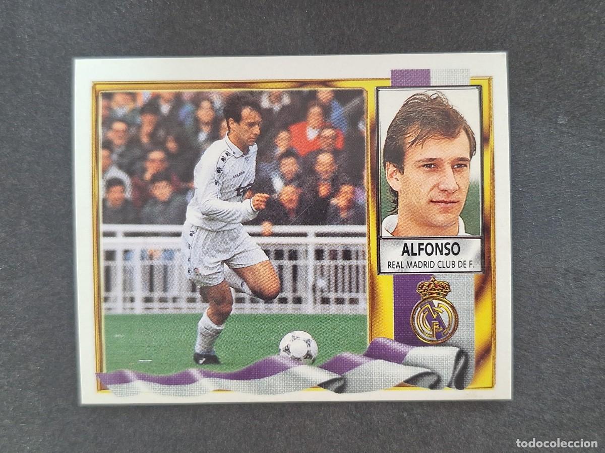 Fu&szlig;ball-Sticker: L3 ALFONSO REAL MADRID LIGA ESTE 1995 1996 95 96 NUNCA PEGADO SIN PEGAR