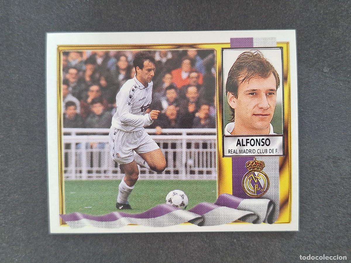 Fu&szlig;ball-Sticker: L3 ALFONSO REAL MADRID LIGA ESTE 1995 1996 95 96 NUNCA PEGADO SIN PEGAR
