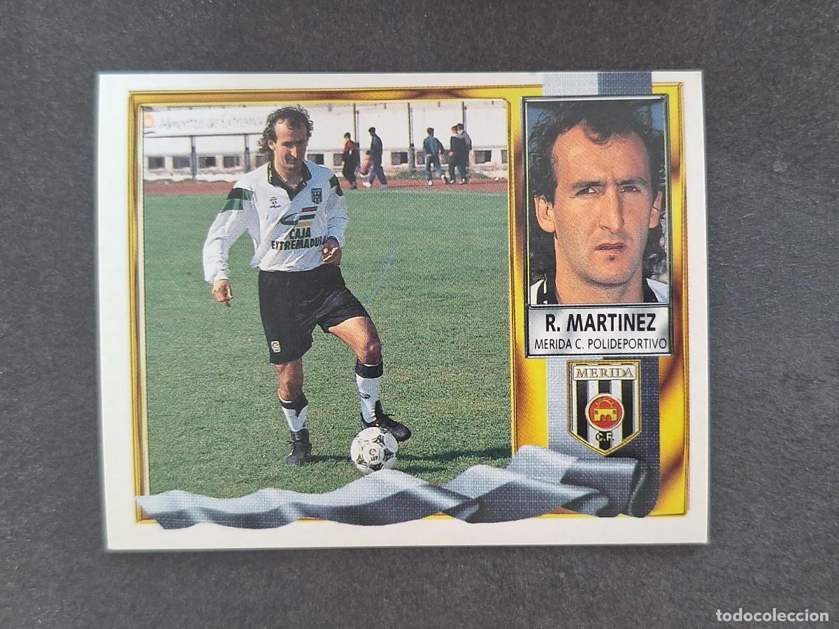 Fu&szlig;ball-Sticker: L3 R. MARTINEZ MERIDA C. P. LIGA ESTE 1995 1996 95 96 NUNCA PEGADO SIN PEGAR