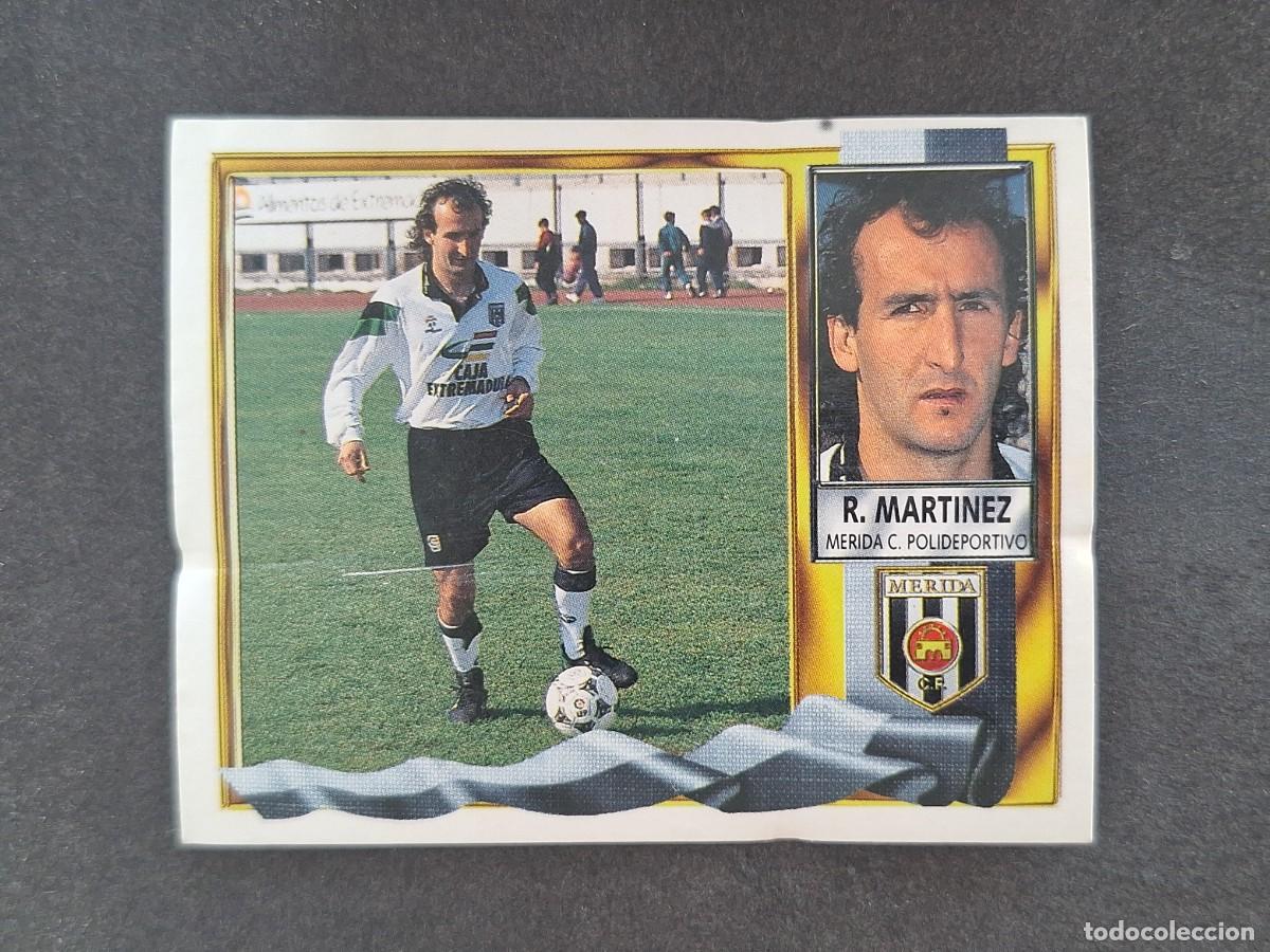 Fu&szlig;ball-Sticker: L3 R. MARTINEZ MERIDA C. P. LIGA ESTE 1995 1996 95 96 NUNCA PEGADO SIN PEGAR