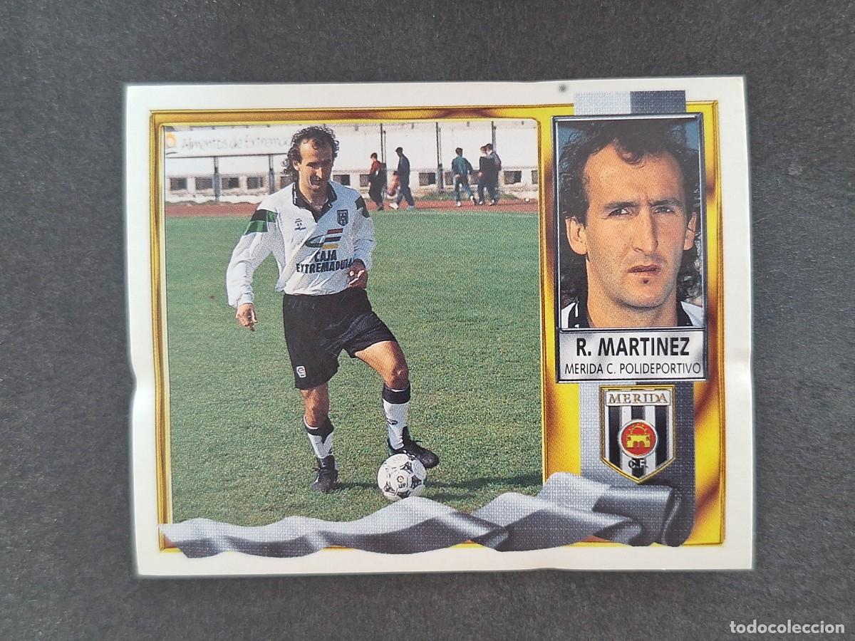 Fu&szlig;ball-Sticker: L3 R. MARTINEZ MERIDA C. P. LIGA ESTE 1995 1996 95 96 NUNCA PEGADO SIN PEGAR