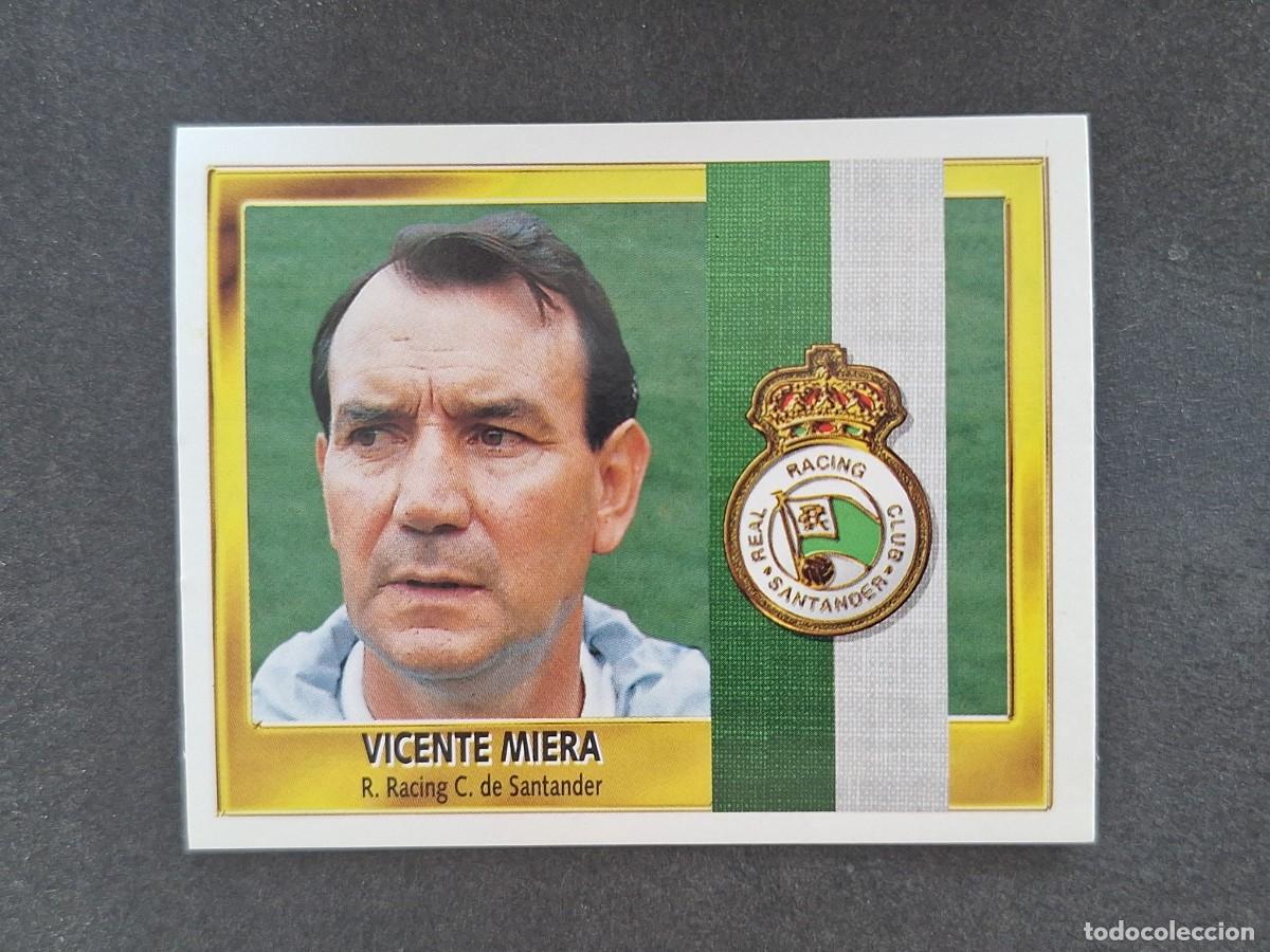 Fu&szlig;ball-Sticker: L3 VICENTE MIERA ENTRENADOR RACING DE SANTANDER LIGA ESTE 1995 1996 95 96 NUNCA PEGADO SIN PEGAR