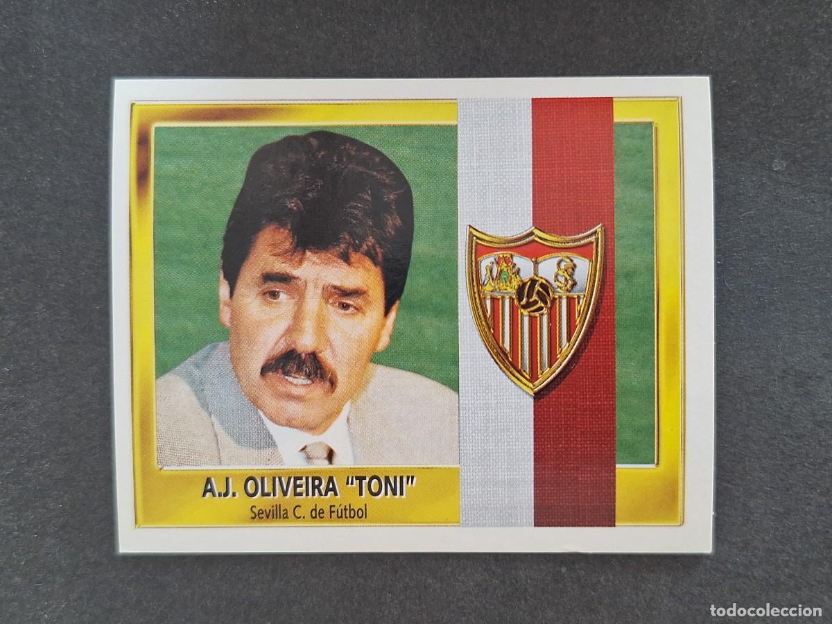 Cromos de Futebol: L3 A. J. OLIVEIRA TONI ENTRENADOR SEVILLA F. C. LIGA ESTE 1995 1996 95 96 NUNCA PEGADO SIN PEGAR