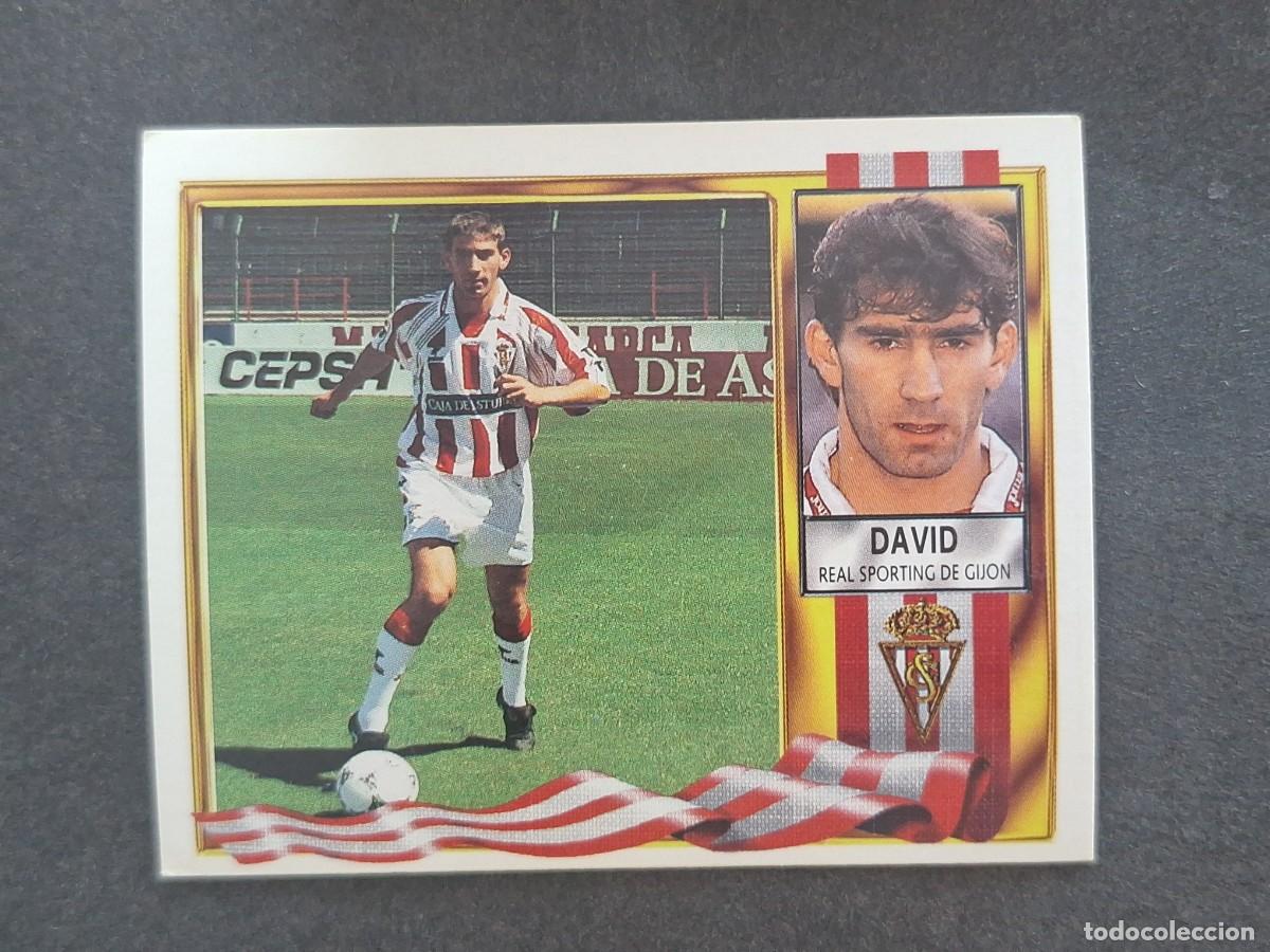 Fu&szlig;ball-Sticker: L3 DAVID SPORTING DE GIJON LIGA ESTE 1995 1996 95 96 NUNCA PEGADO SIN PEGAR