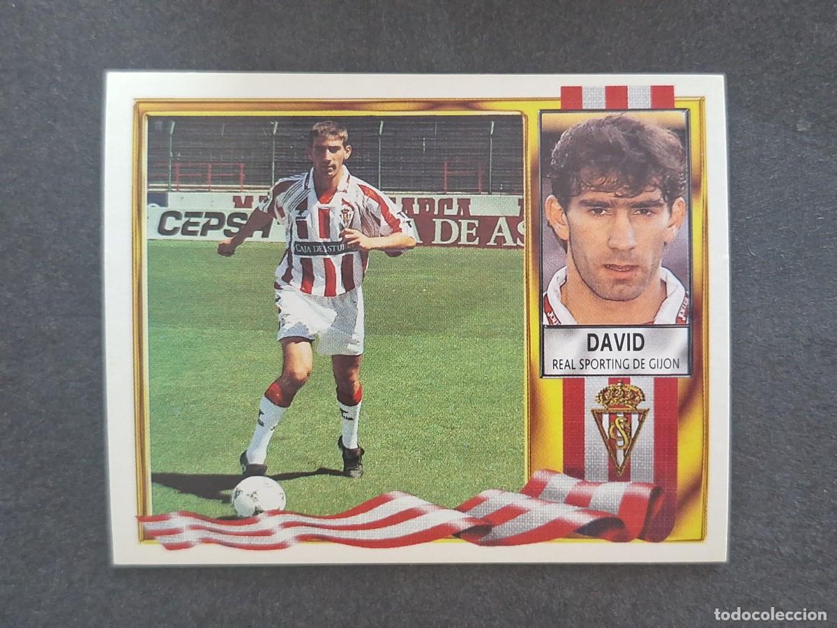 Fu&szlig;ball-Sticker: L3 DAVID SPORTING DE GIJON LIGA ESTE 1995 1996 95 96 NUNCA PEGADO SIN PEGAR