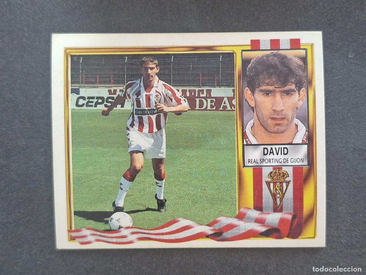 Fu&szlig;ball-Sticker: L3 DAVID SPORTING DE GIJON LIGA ESTE 1995 1996 95 96 NUNCA PEGADO SIN PEGAR
