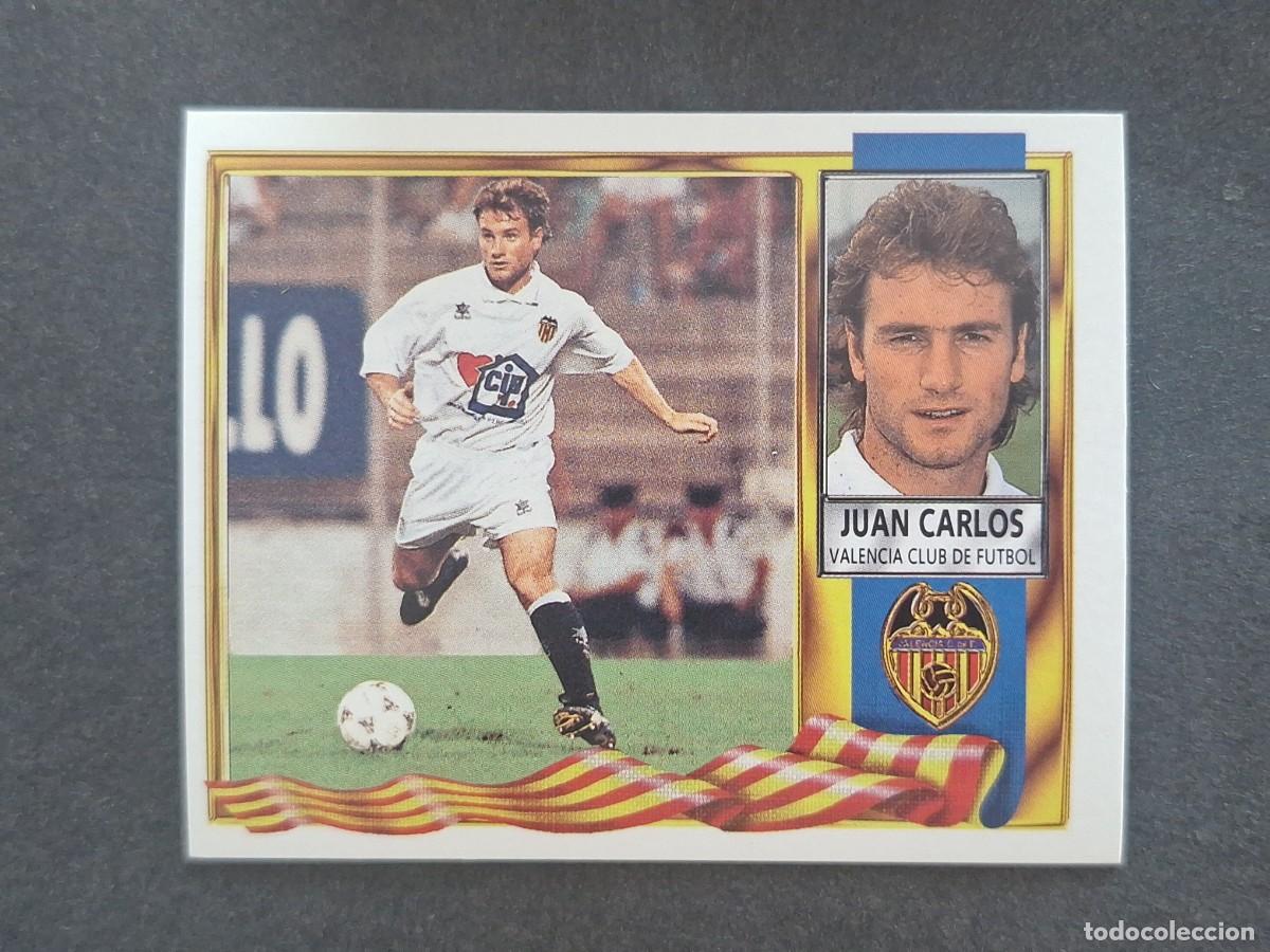 Fu&szlig;ball-Sticker: L3 JUAN CARLOS VALENCIA C. F. LIGA ESTE 1995 1996 95 96 NUNCA PEGADO SIN PEGAR