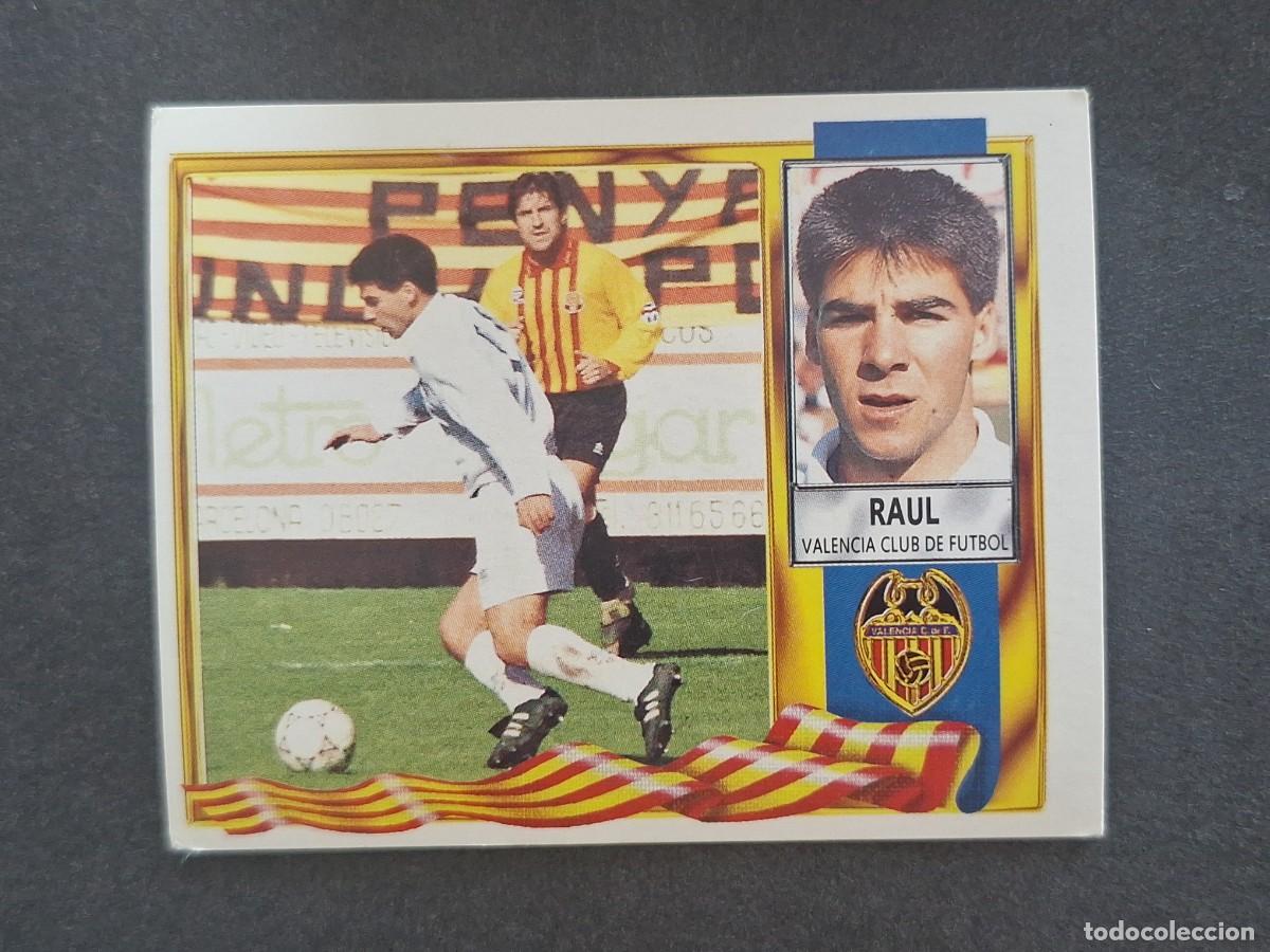 Fu&szlig;ball-Sticker: L3 RAUL VALENCIA C. F. LIGA ESTE 1995 1996 95 96 NUNCA PEGADO SIN PEGAR