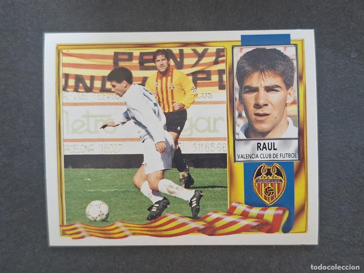Fu&szlig;ball-Sticker: L3 RAUL VALENCIA C. F. LIGA ESTE 1995 1996 95 96 NUNCA PEGADO SIN PEGAR