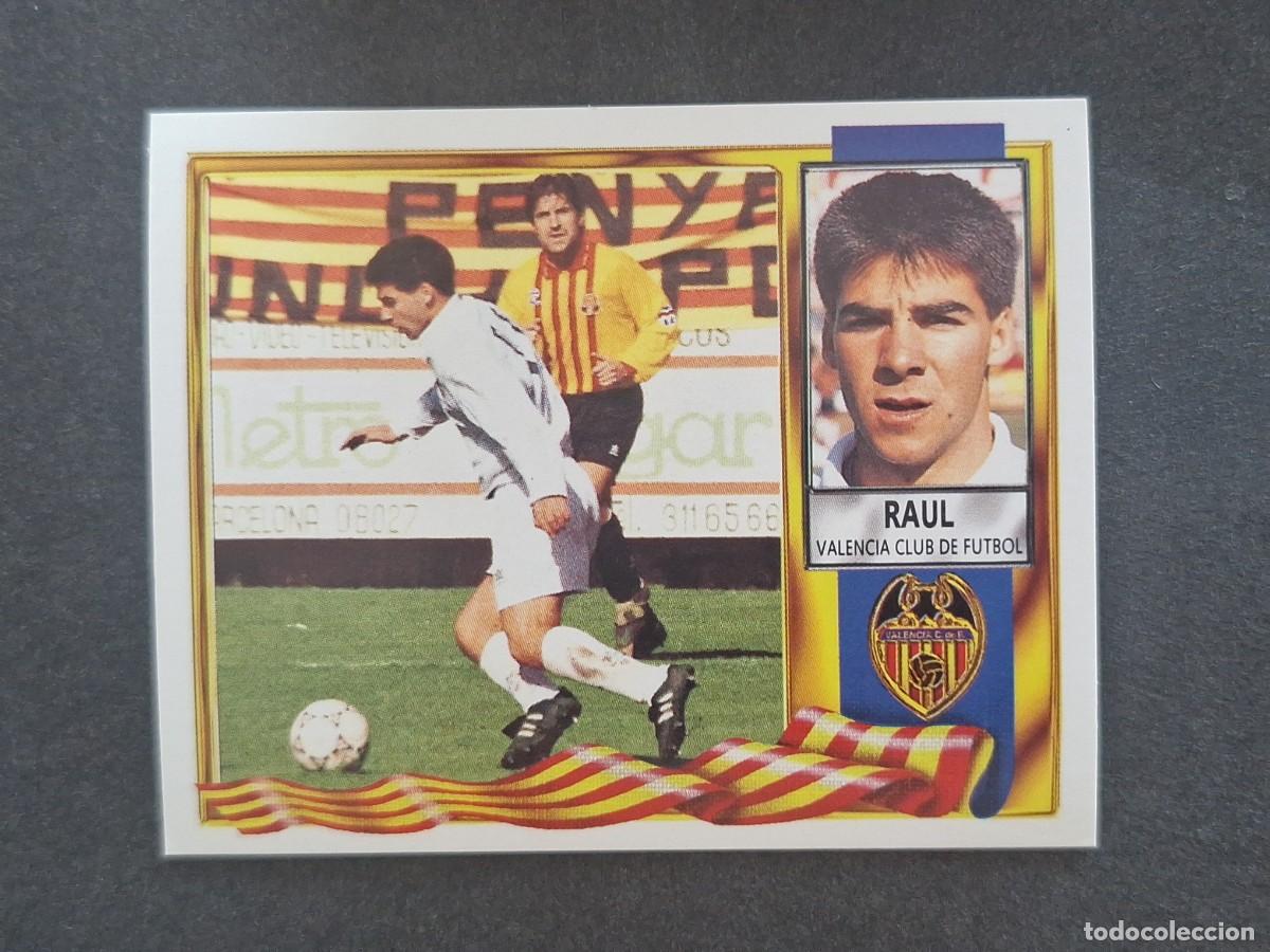 Fu&szlig;ball-Sticker: L3 RAUL VALENCIA C. F. LIGA ESTE 1995 1996 95 96 NUNCA PEGADO SIN PEGAR
