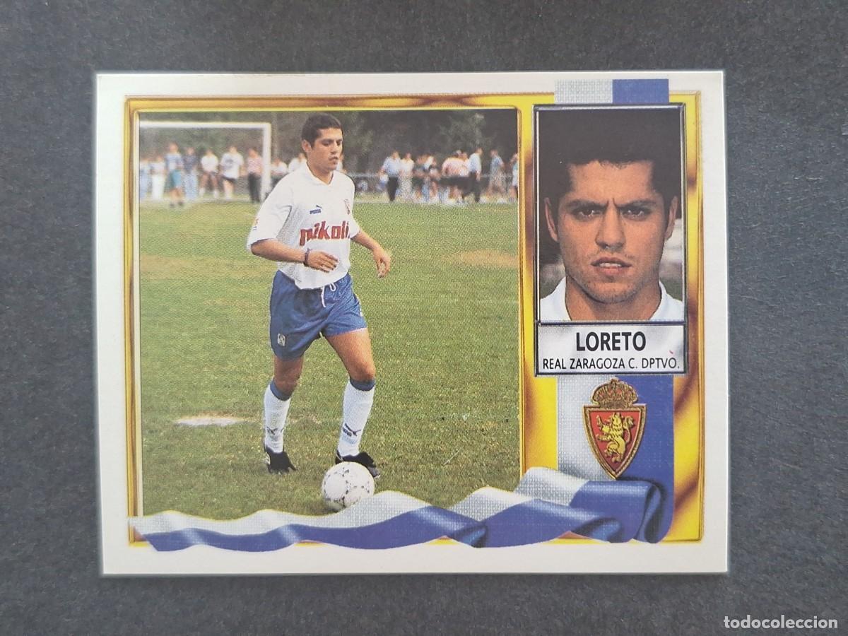 Fu&szlig;ball-Sticker: L3 LORETO REAL ZARAGOZA LIGA ESTE 1995 1996 95 96 NUNCA PEGADO SIN PEGAR