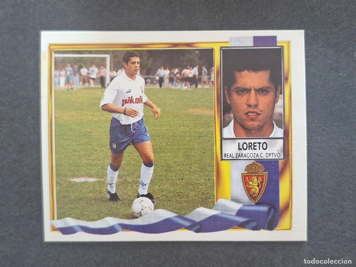 Fu&szlig;ball-Sticker: L3 LORETO REAL ZARAGOZA LIGA ESTE 1995 1996 95 96 NUNCA PEGADO SIN PEGAR
